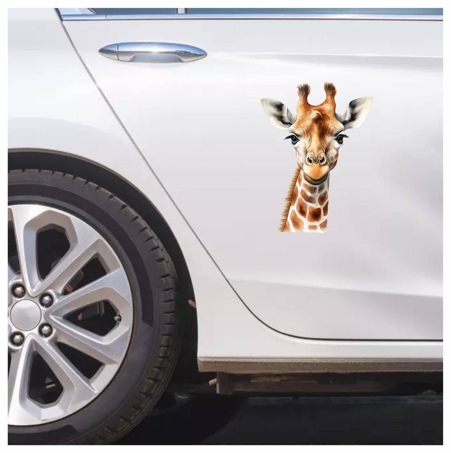 Giraffe Breed With Brown Pattern Vinyl Decal Sticker