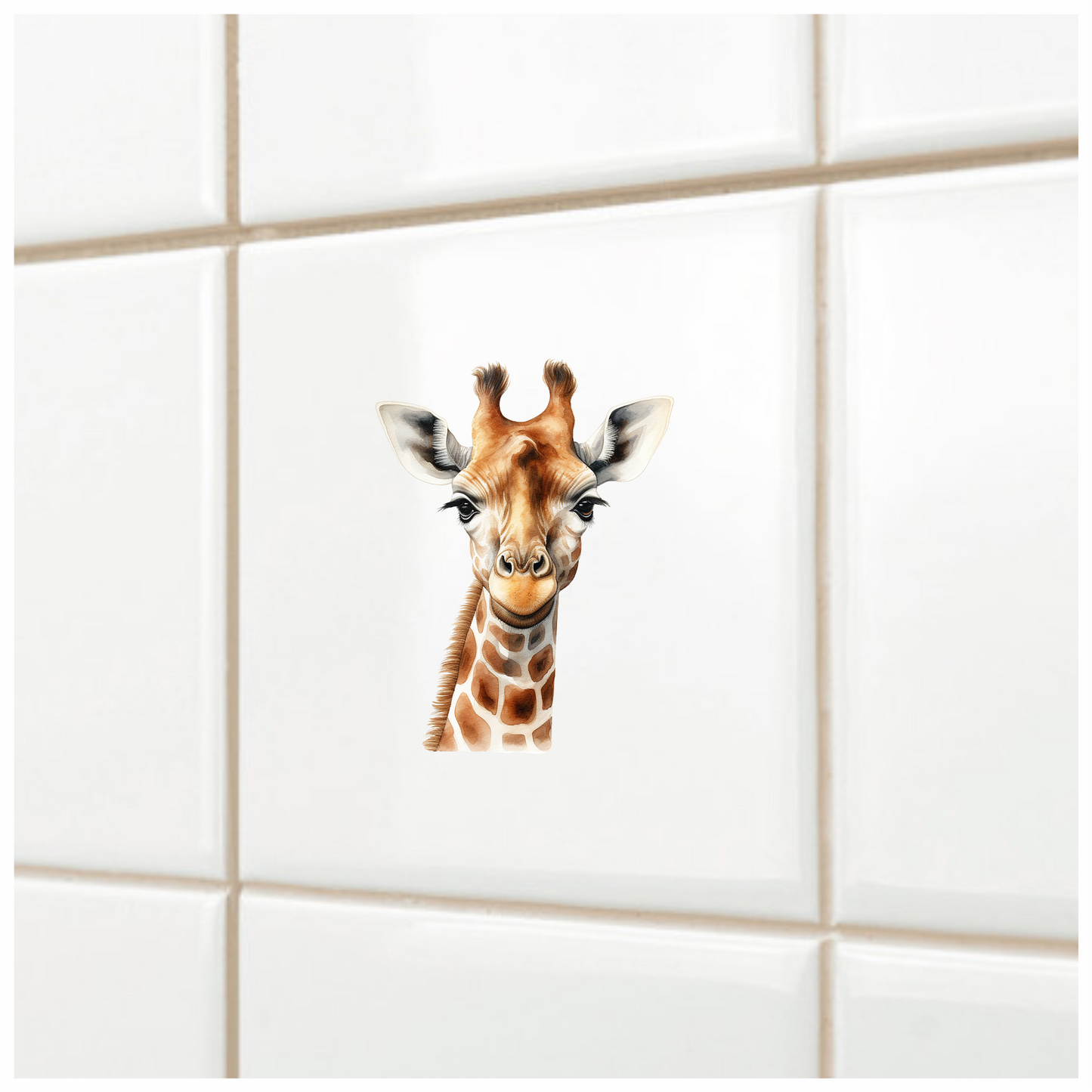 Giraffe Breed With Brown Pattern Vinyl Decal Sticker