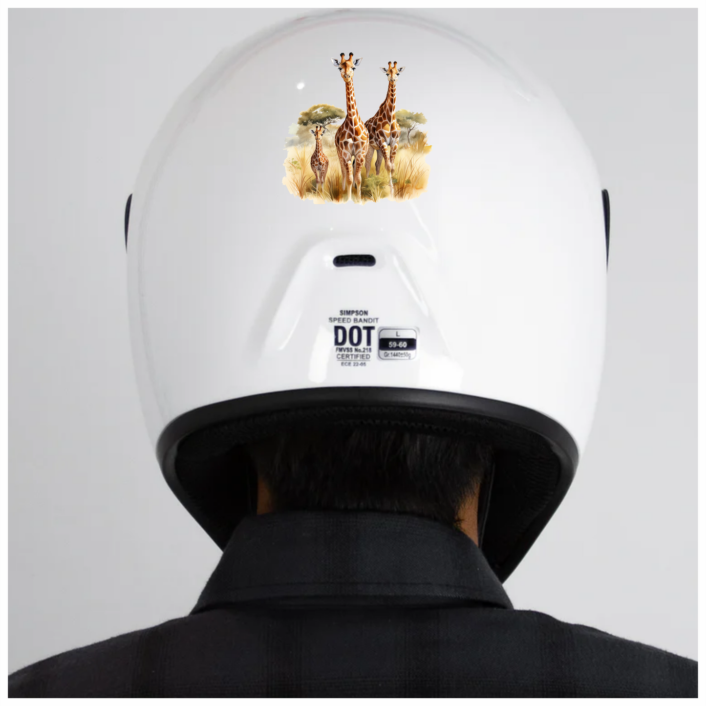 Giraffe Family Safari Brown Vinyl Decal Sticker