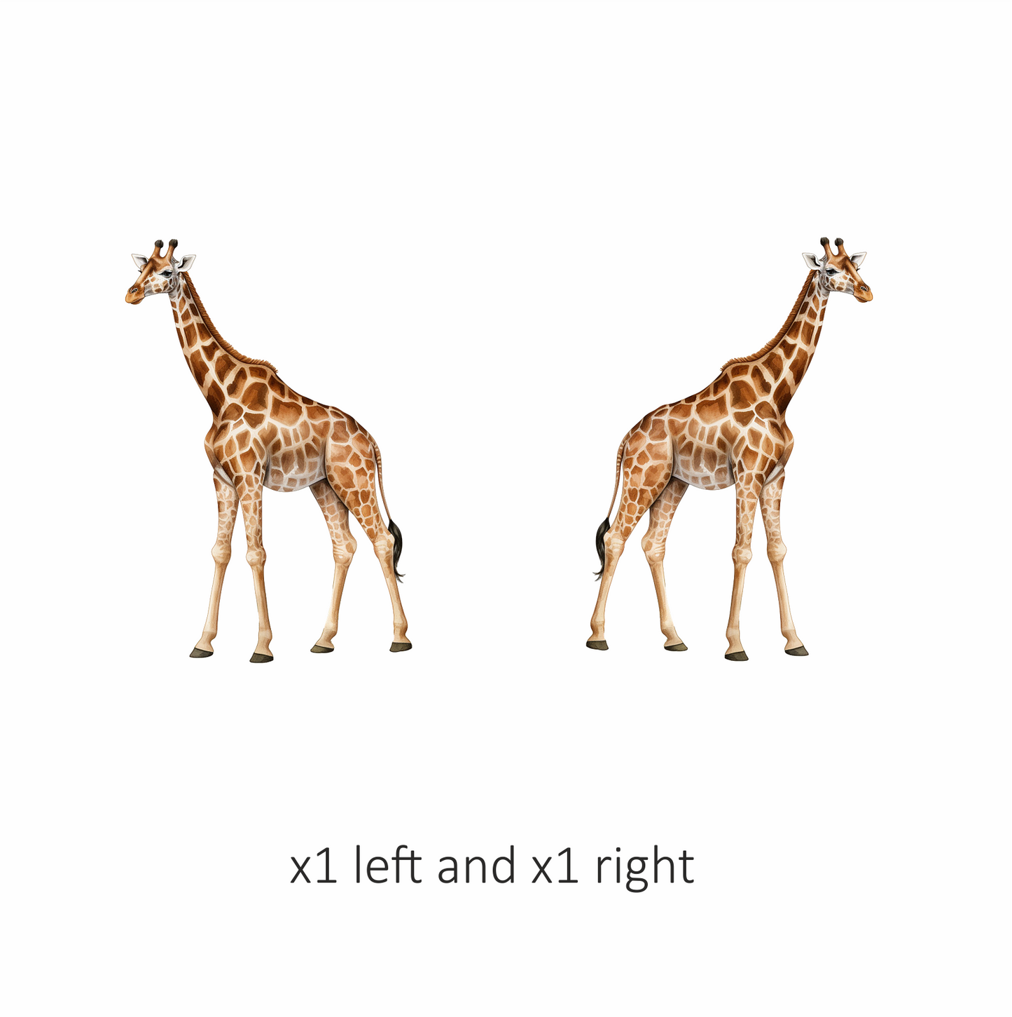 Reticulated Giraffe Tall Brown Animal Vinyl Decal Sticker