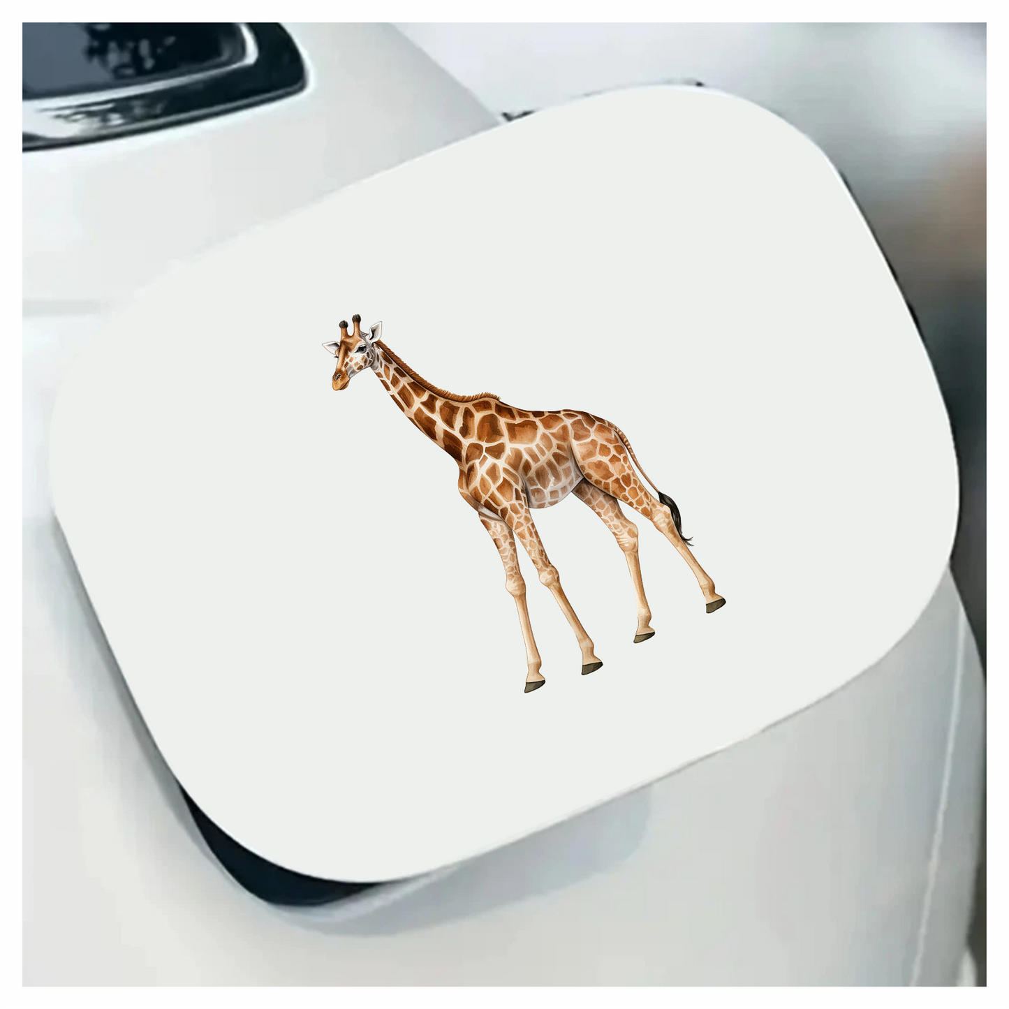 Reticulated Giraffe Tall Brown Animal Vinyl Decal Sticker