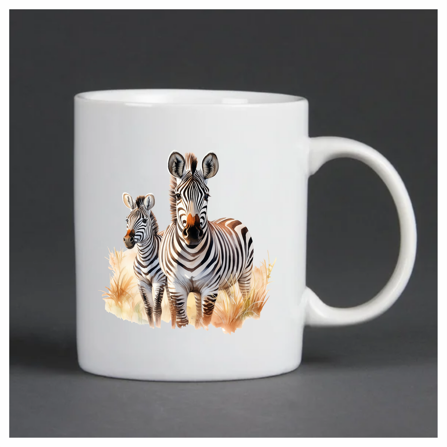 Plains Zebra Adult Foal Black Stripes Vinyl Decal Sticker