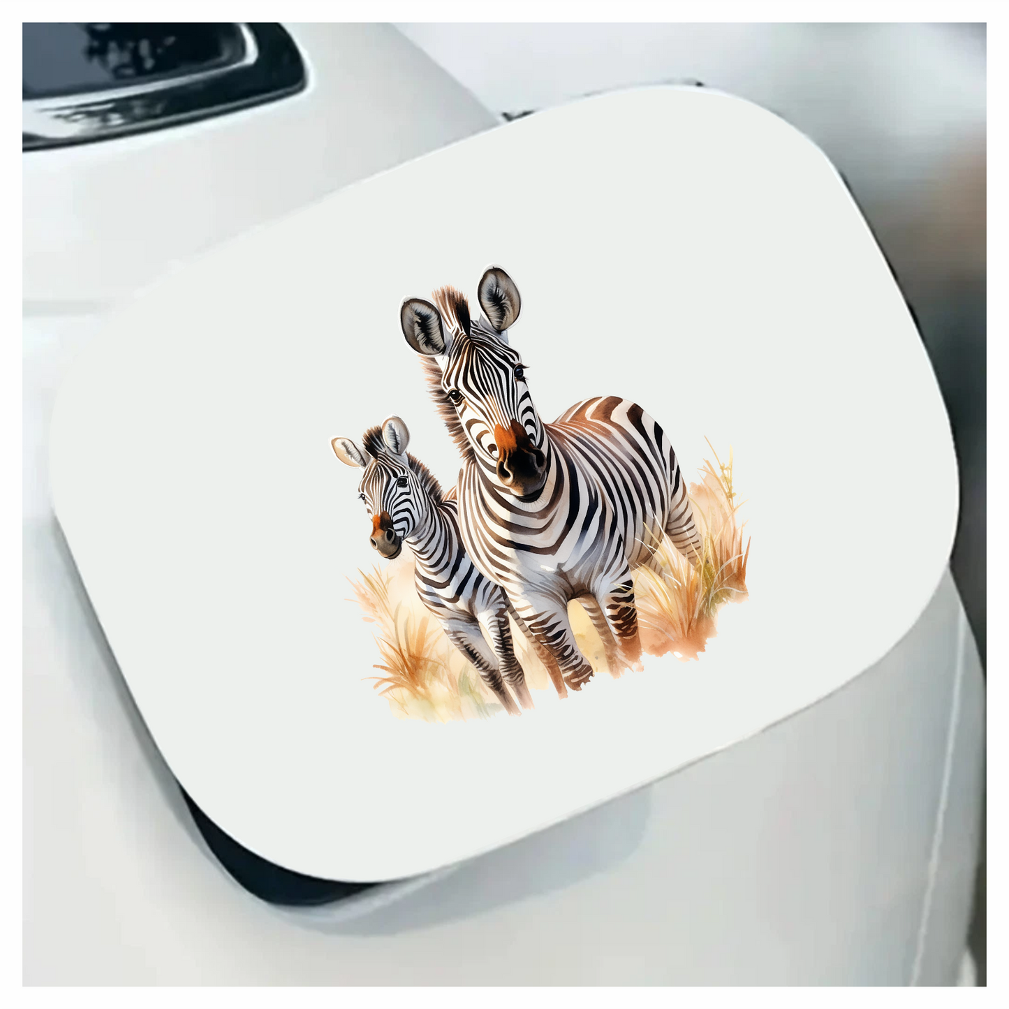 Plains Zebra Adult Foal Black Stripes Vinyl Decal Sticker