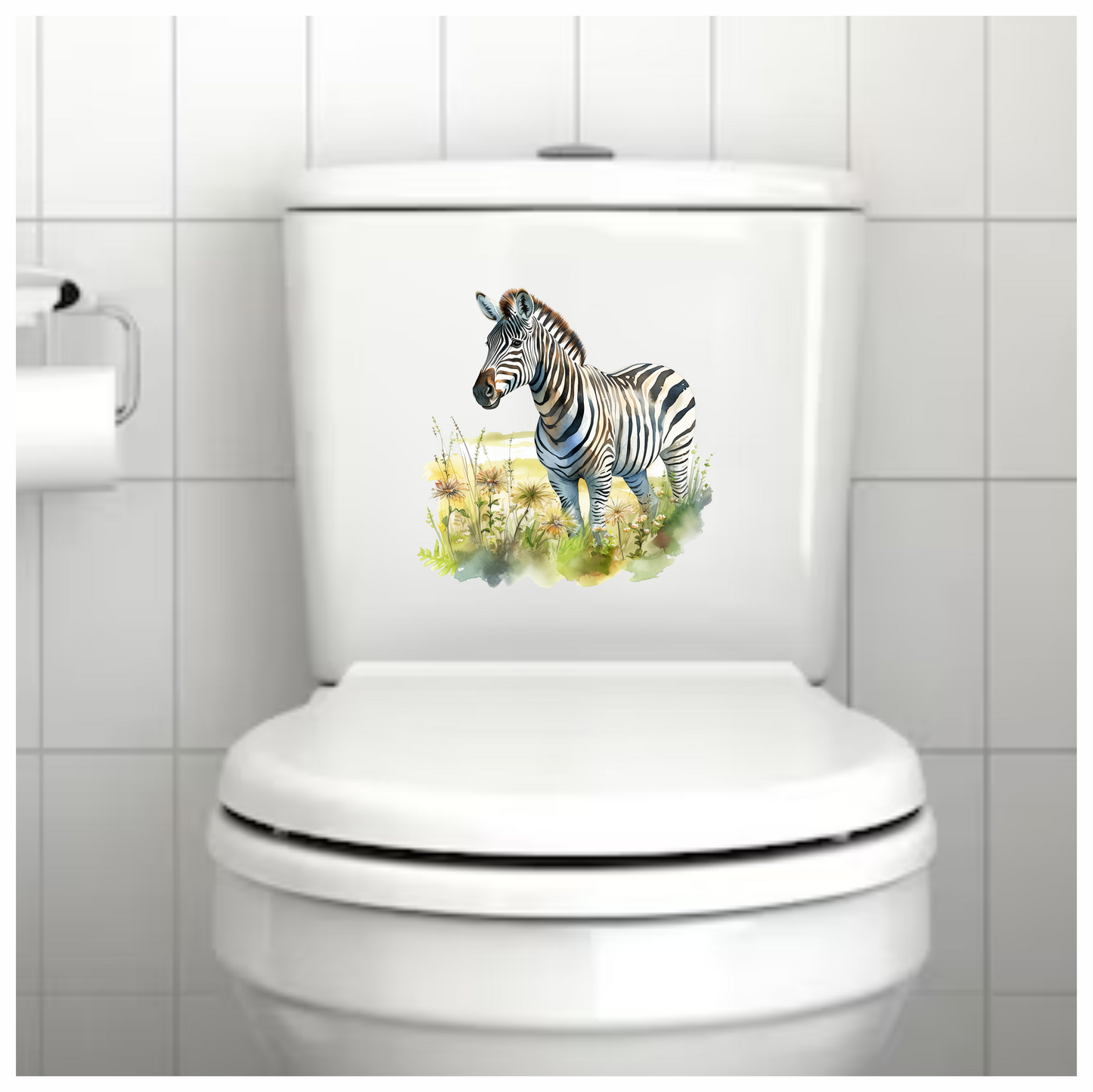 Zebra Breed Animal With Black Stripes Vinyl Decal Sticker