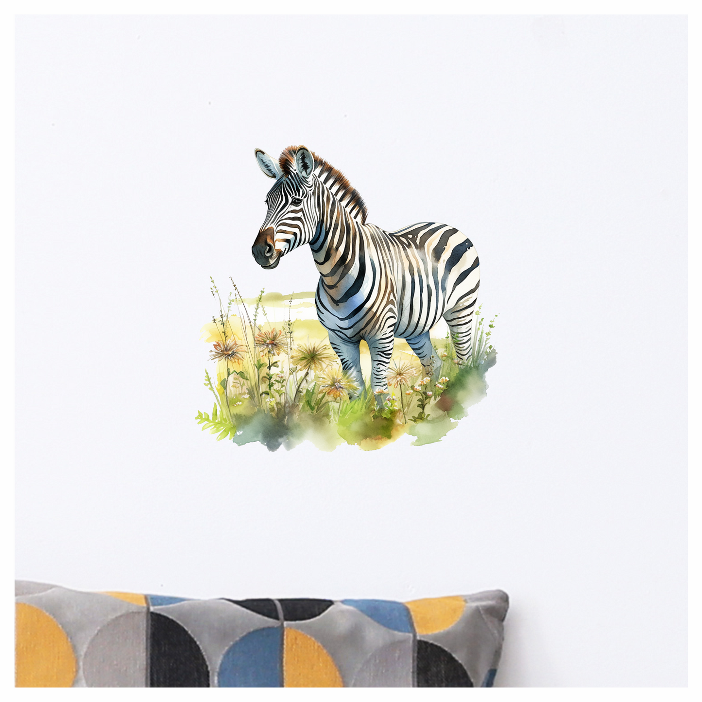 Zebra Breed Animal With Black Stripes Vinyl Decal Sticker