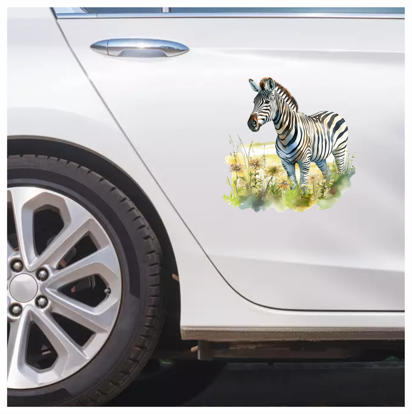 Zebra Breed Animal With Black Stripes Vinyl Decal Sticker