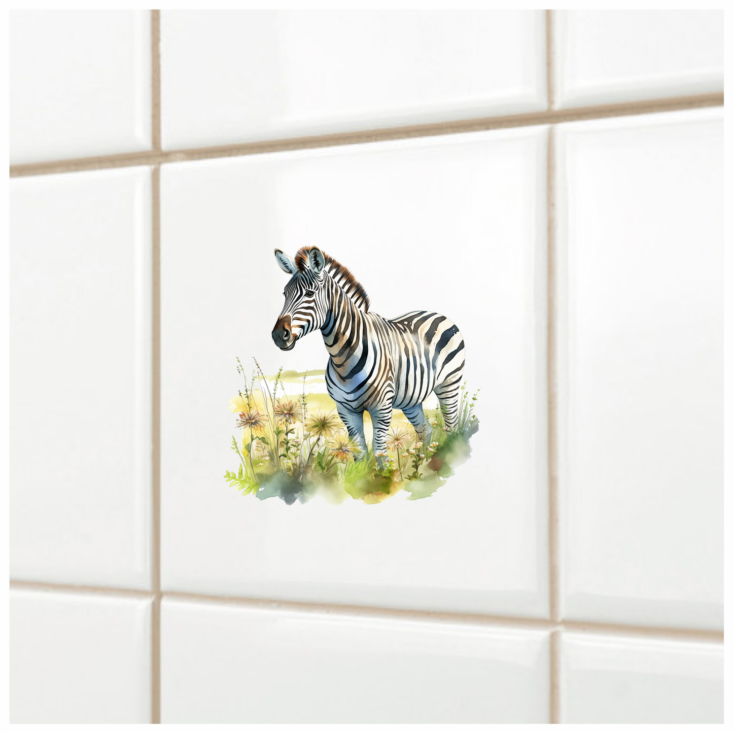 Zebra Breed Animal With Black Stripes Vinyl Decal Sticker