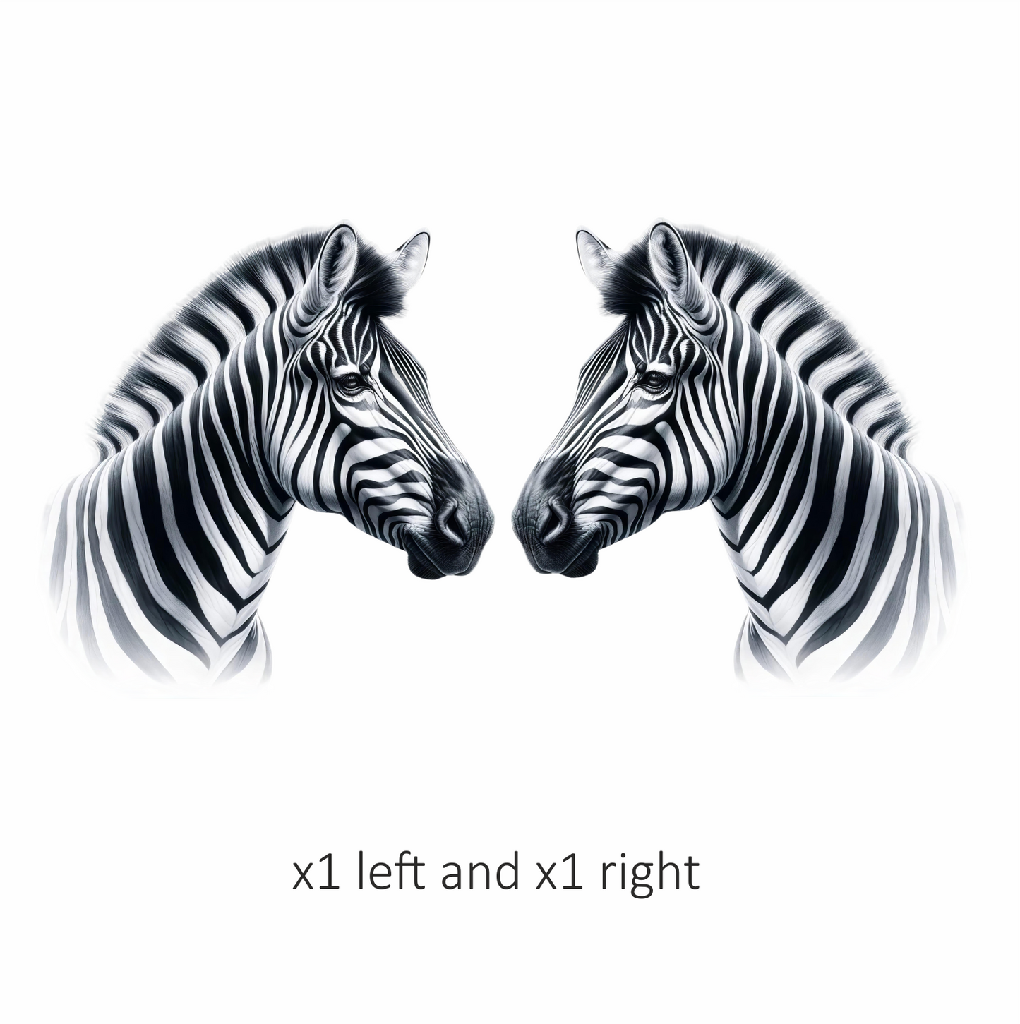 Zebra Head Black White Plains Vinyl Sticker Decal.