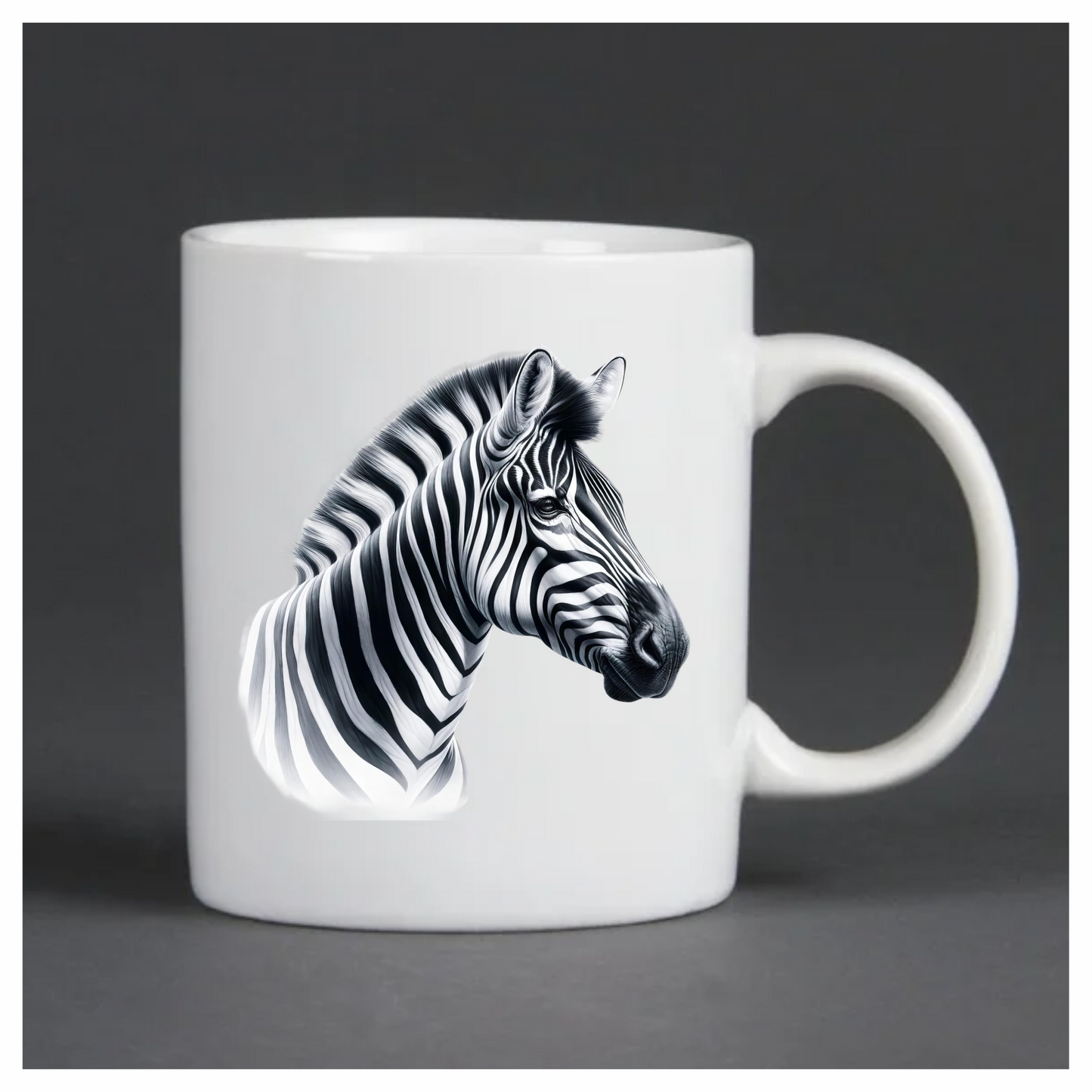 Zebra Head Black White Plains Vinyl Sticker Decal.