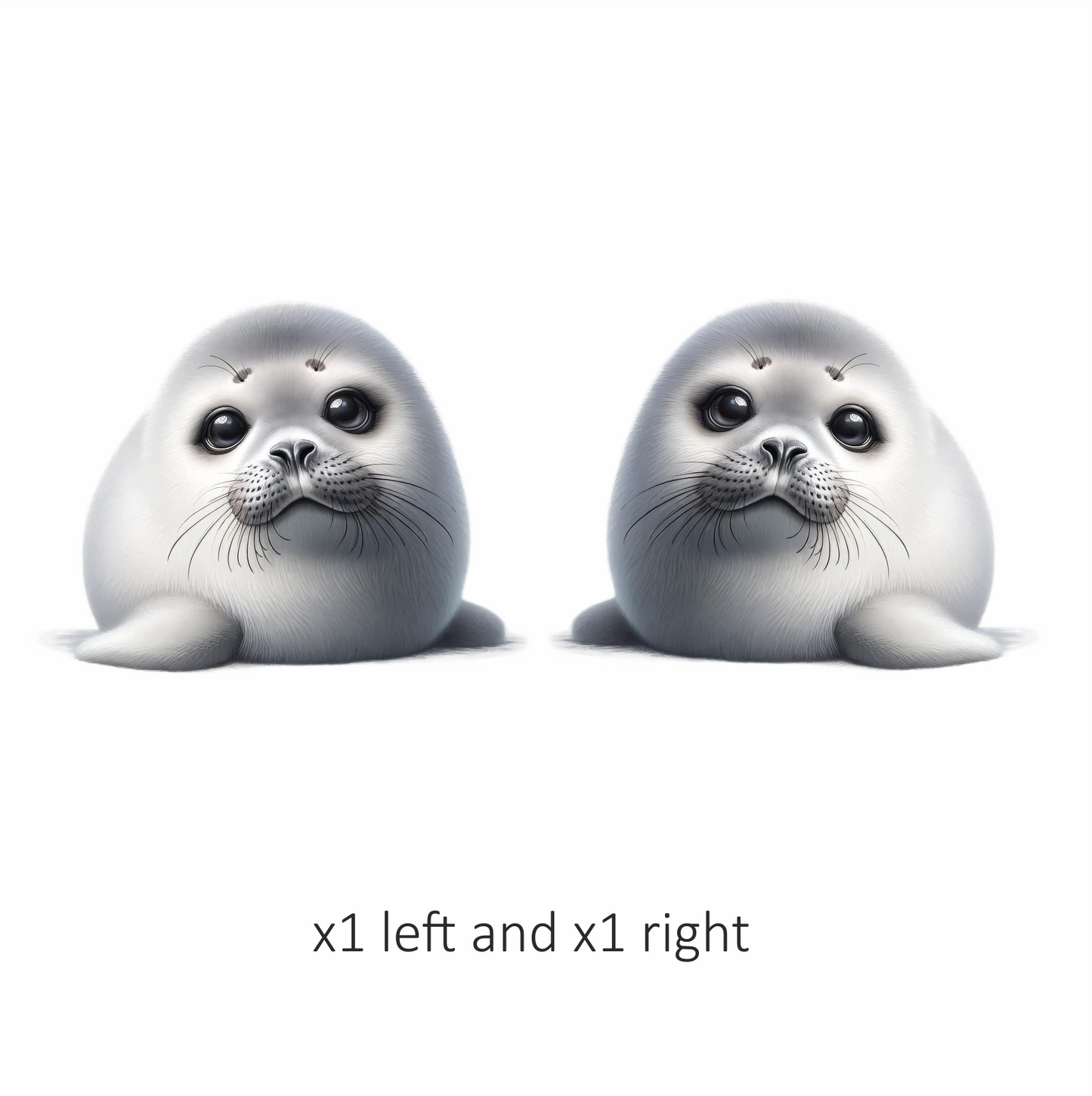 White Baby Harp Seal Cute Vinyl Sticker Decal