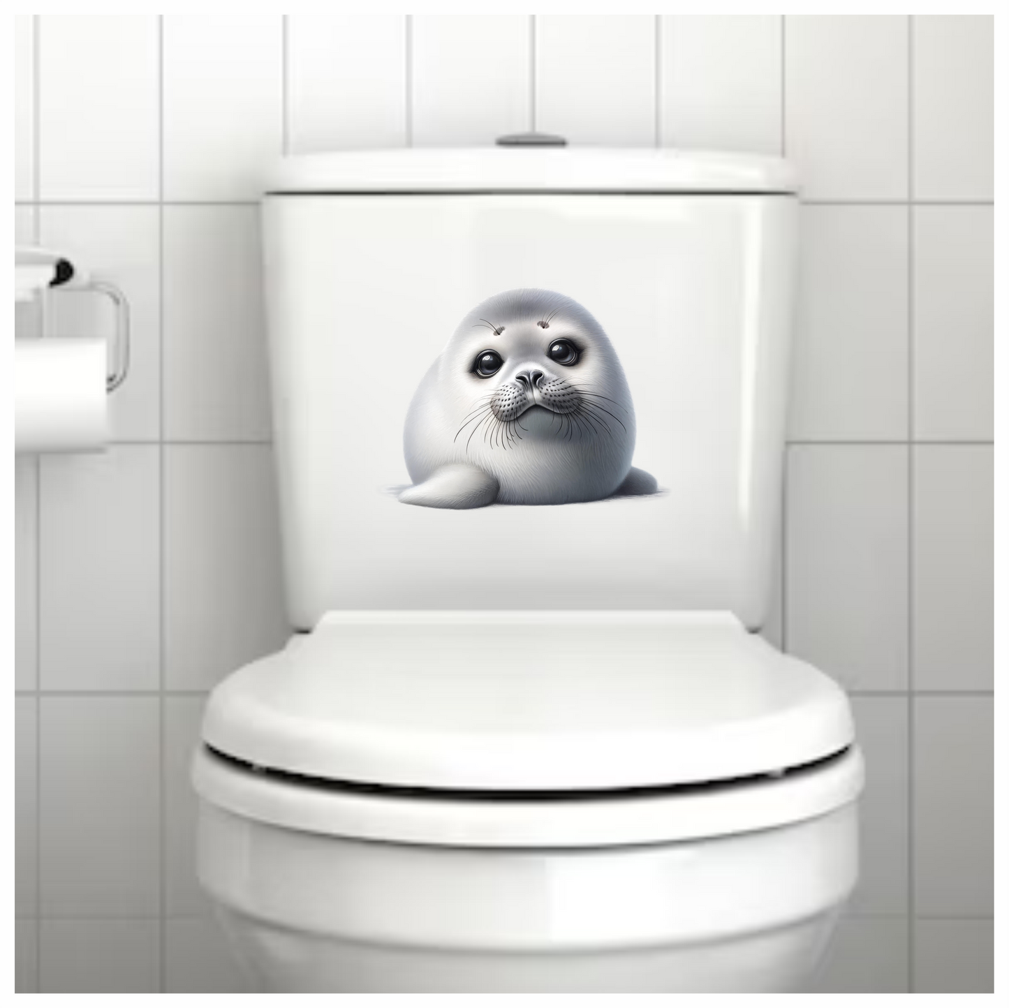 White Baby Harp Seal Cute Vinyl Sticker Decal
