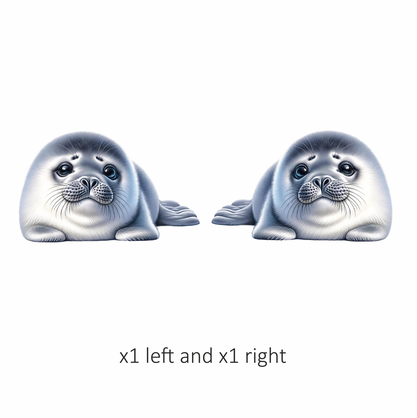 White Baby Harp Seal Relaxed Vinyl Sticker Decal