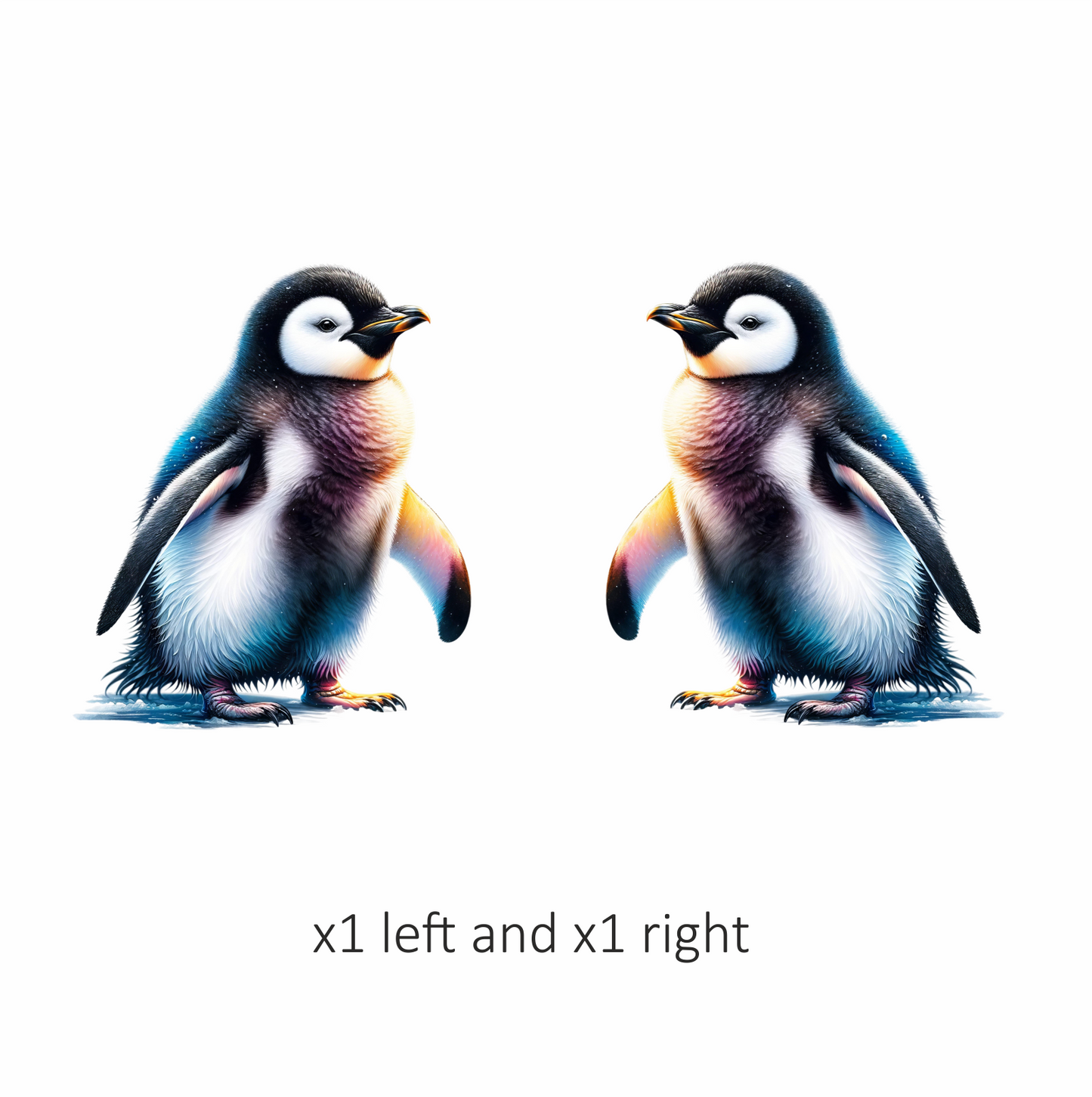 Black Baby Emperor Penguin Standing Vinyl Sticker Decal