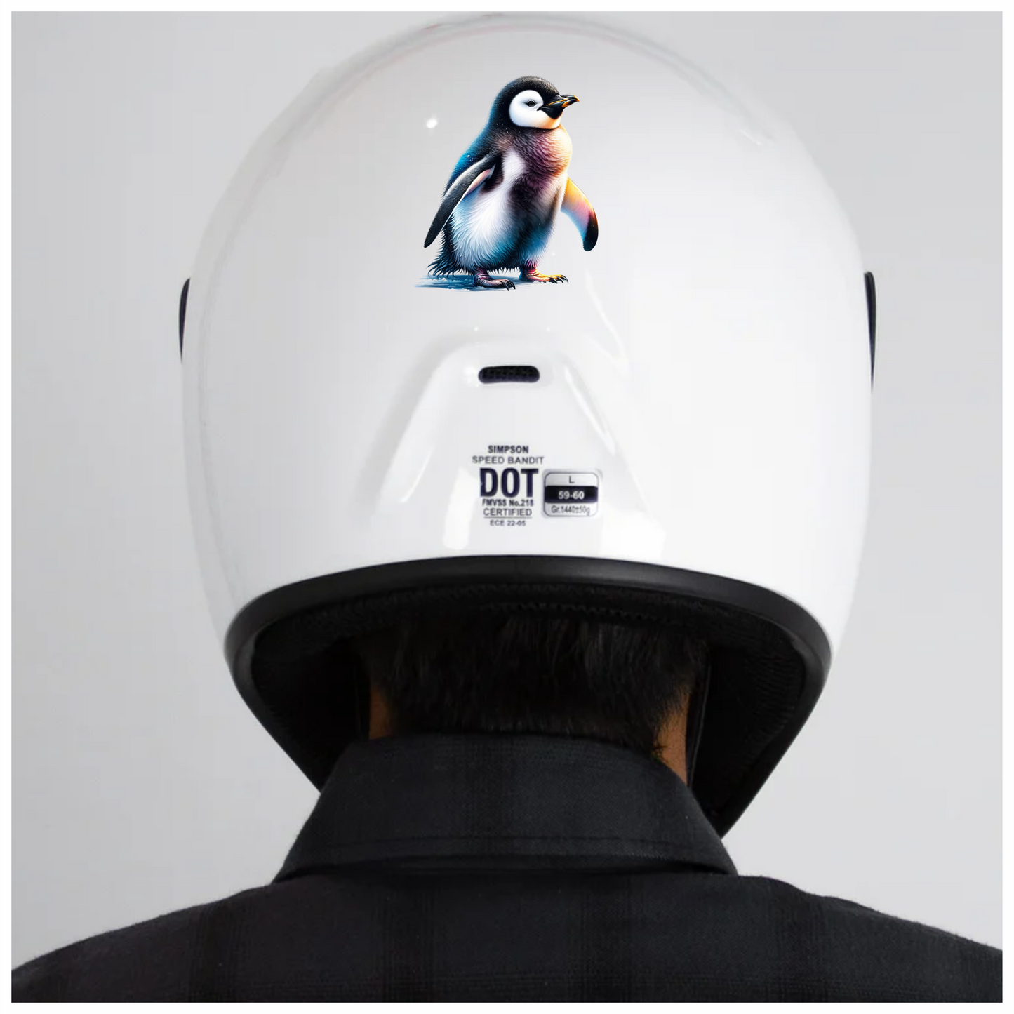 Black Baby Emperor Penguin Standing Vinyl Sticker Decal