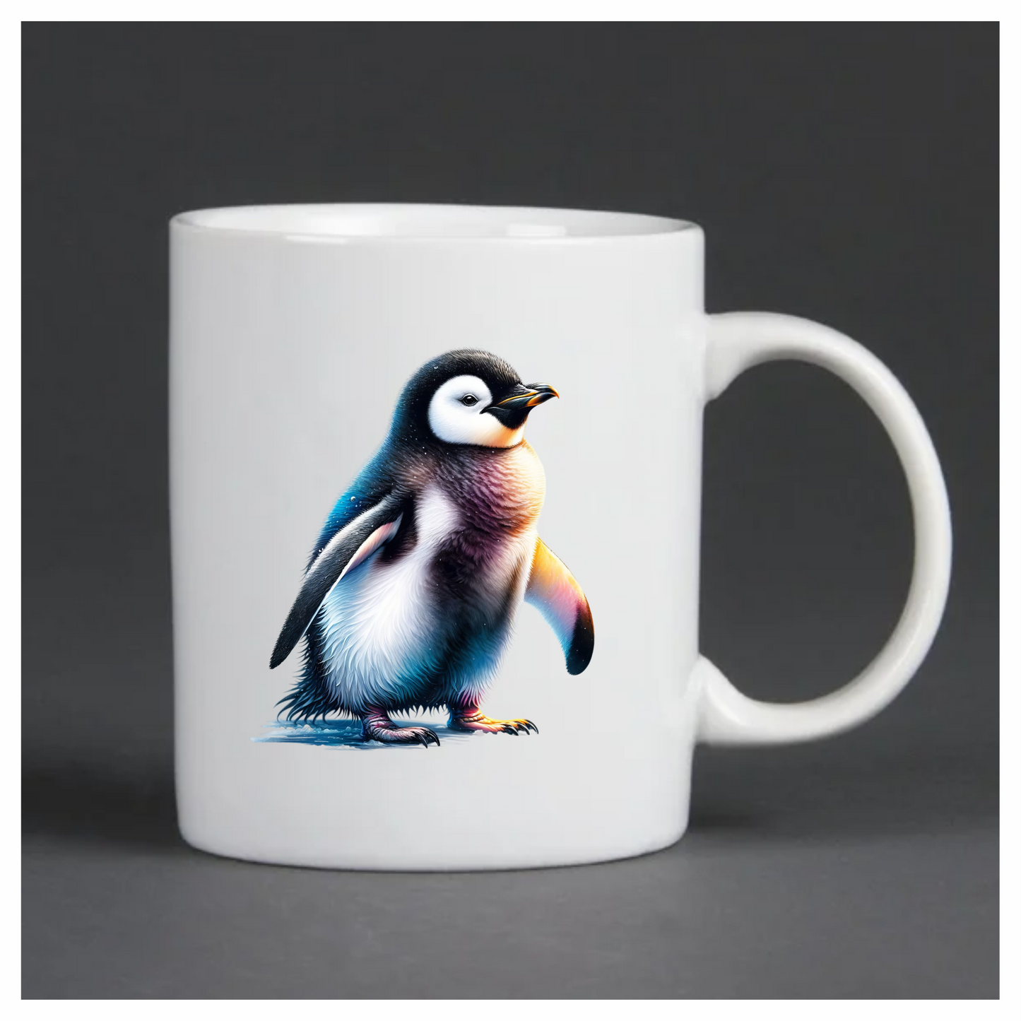 Black Baby Emperor Penguin Standing Vinyl Sticker Decal