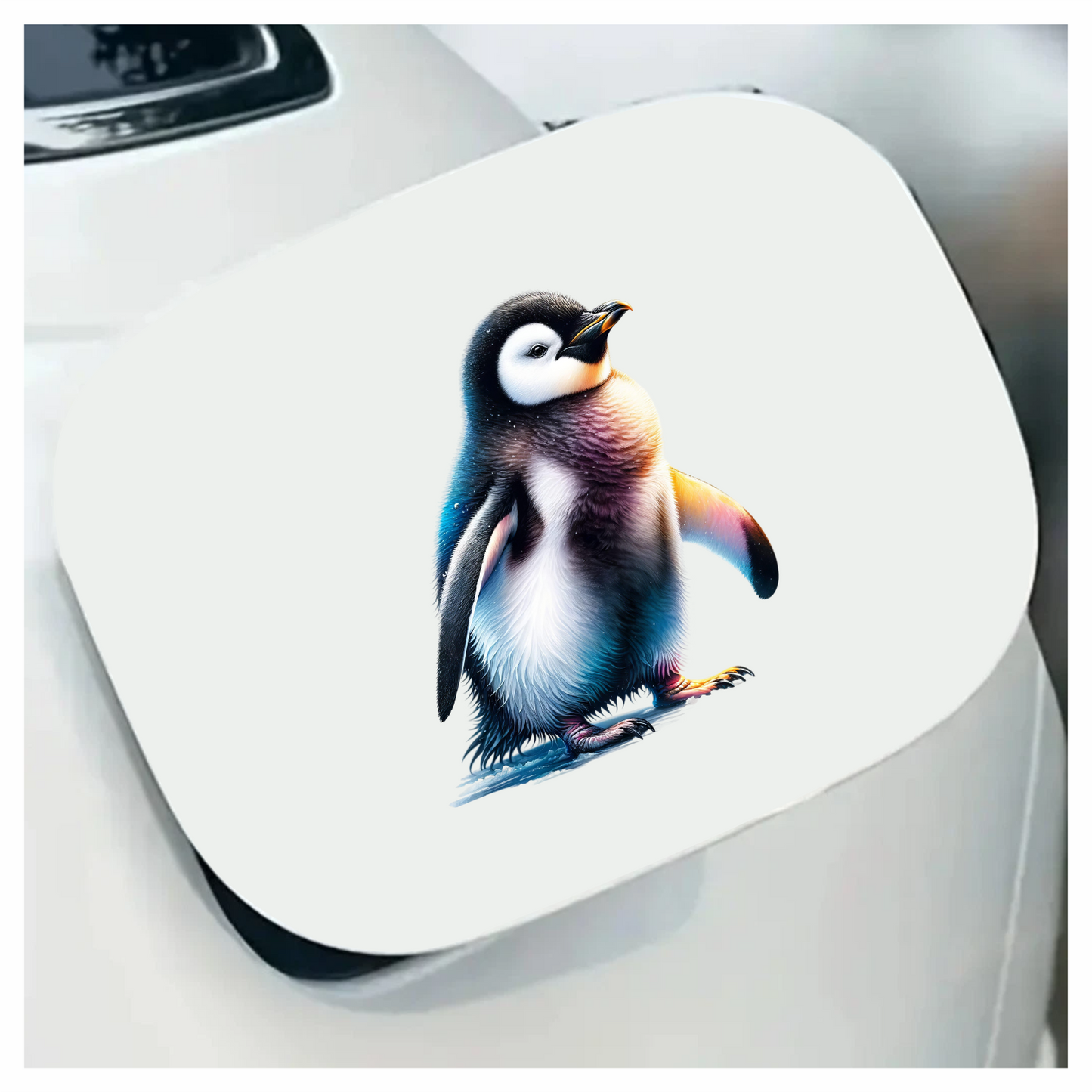 Black Baby Emperor Penguin Standing Vinyl Sticker Decal