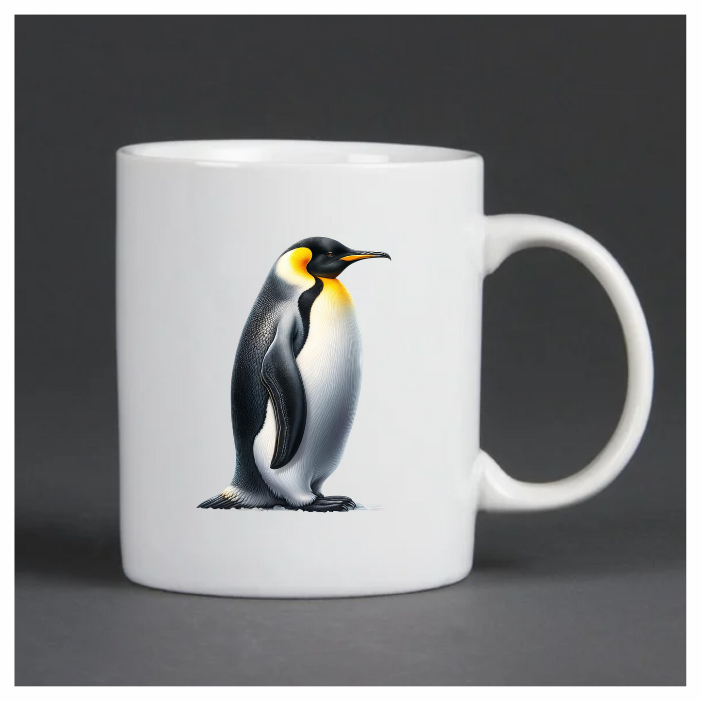 Black Emperor Penguin Standing Tall Vinyl Sticker Decal