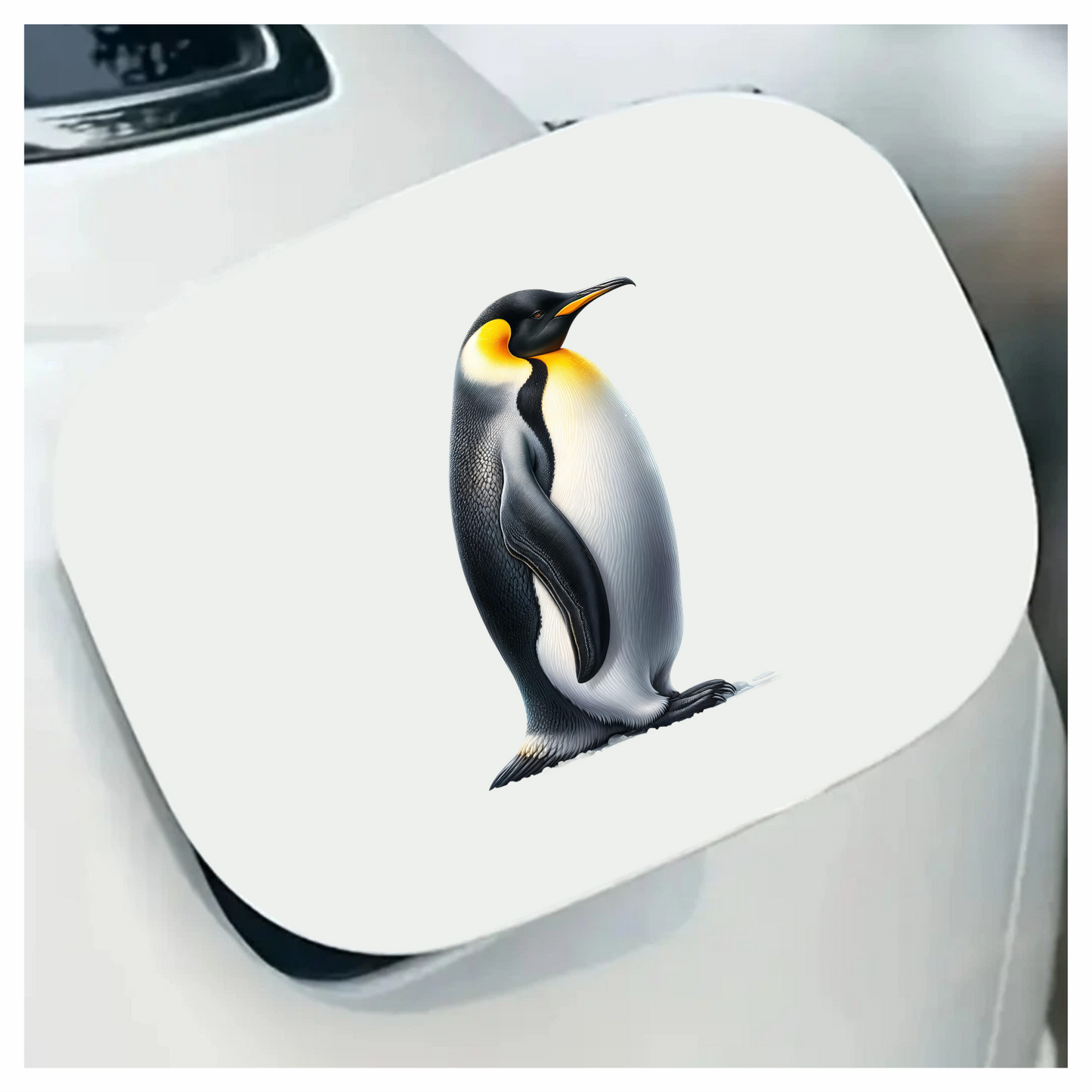 Black Emperor Penguin Standing Tall Vinyl Sticker Decal