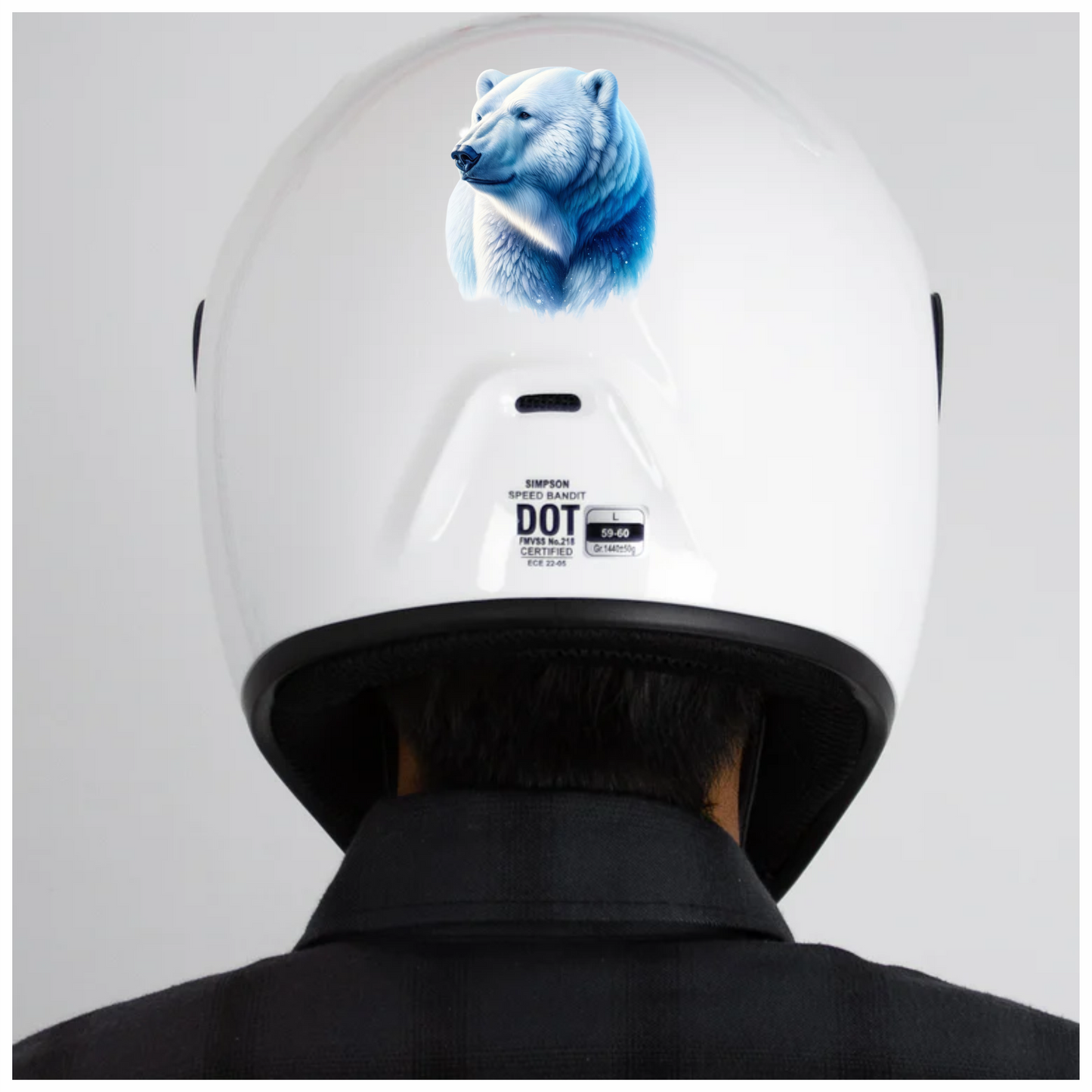 White Polar Bear Looking Proud Vinyl Sticker Decal