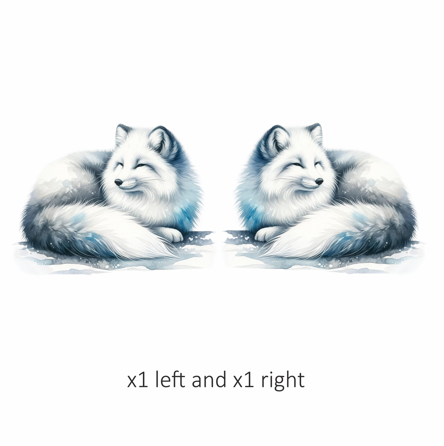 White Fox Sleeping On Snow Ground Vinyl Sticker Decal