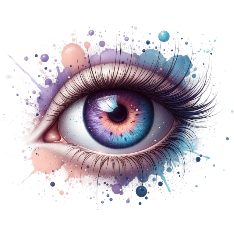 Colorful Human Eye With Paint Splash Vinyl Sticker Decal