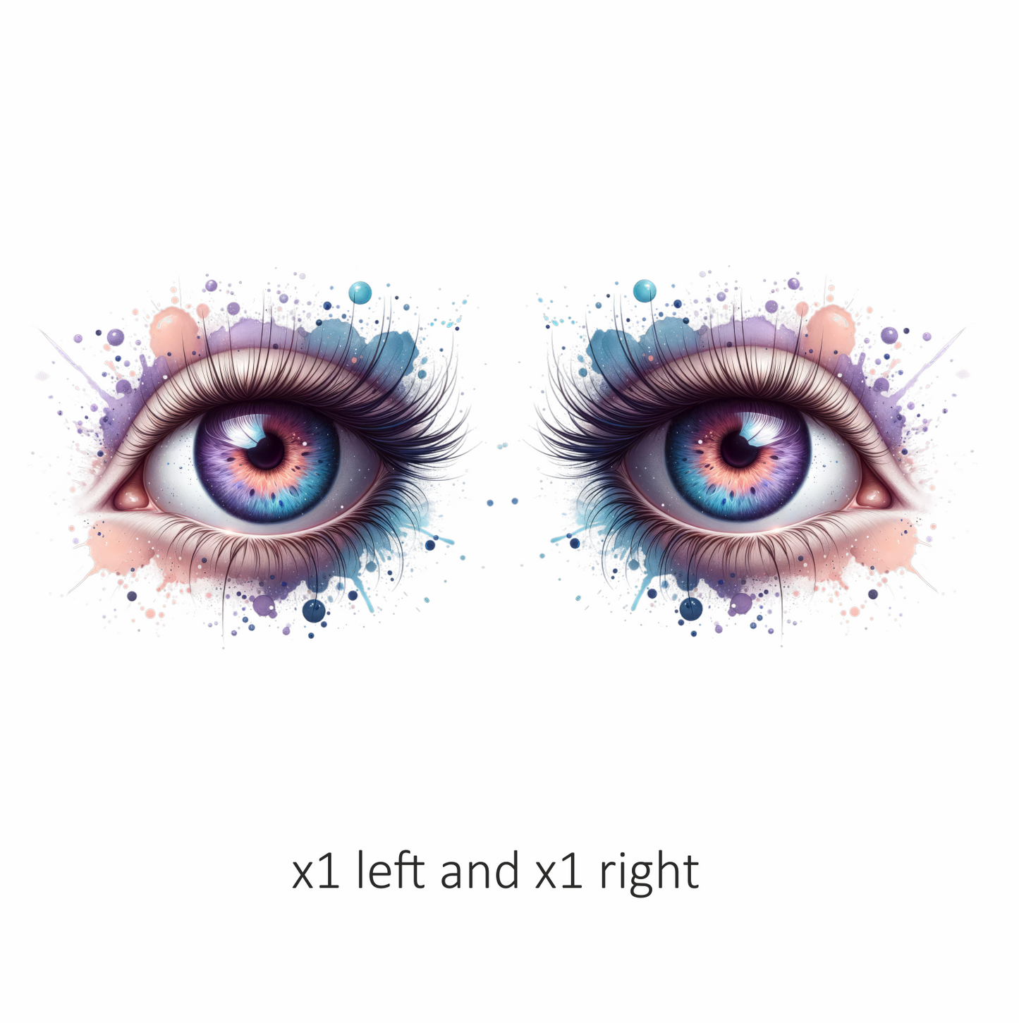 Colorful Human Eye With Paint Splash Vinyl Sticker Decal