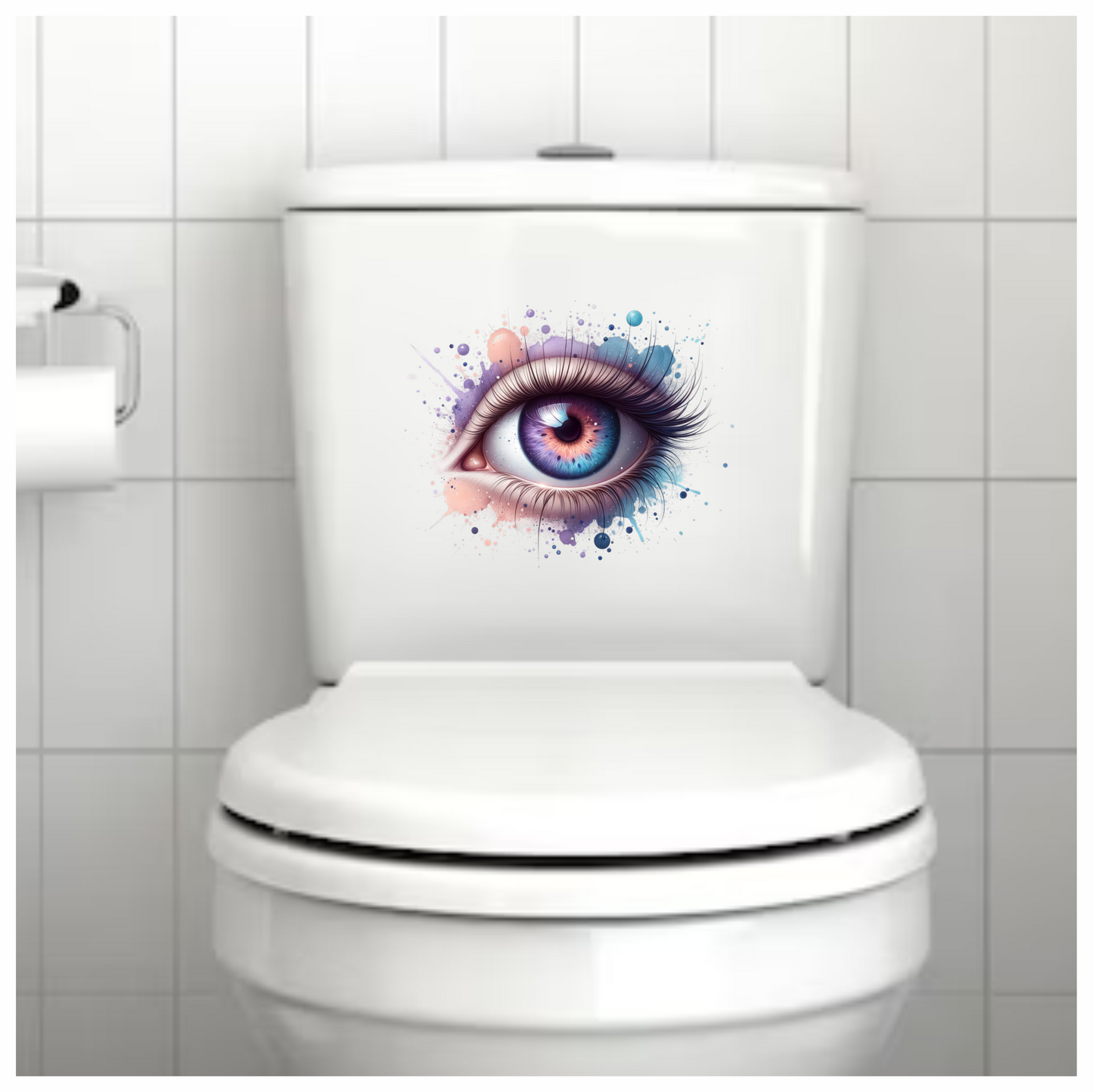 Colorful Human Eye With Paint Splash Vinyl Sticker Decal