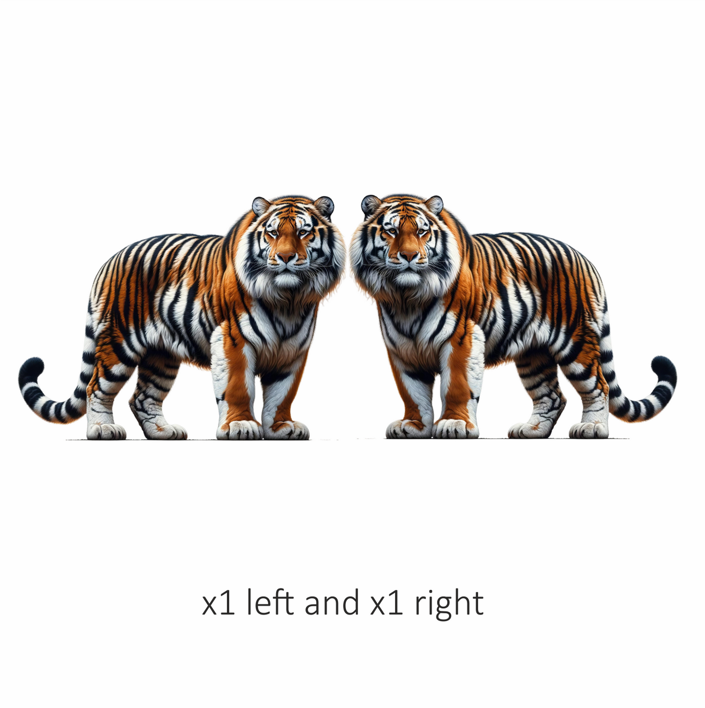 Orange Tiger With Black White Stripes Vinyl Sticker Decal
