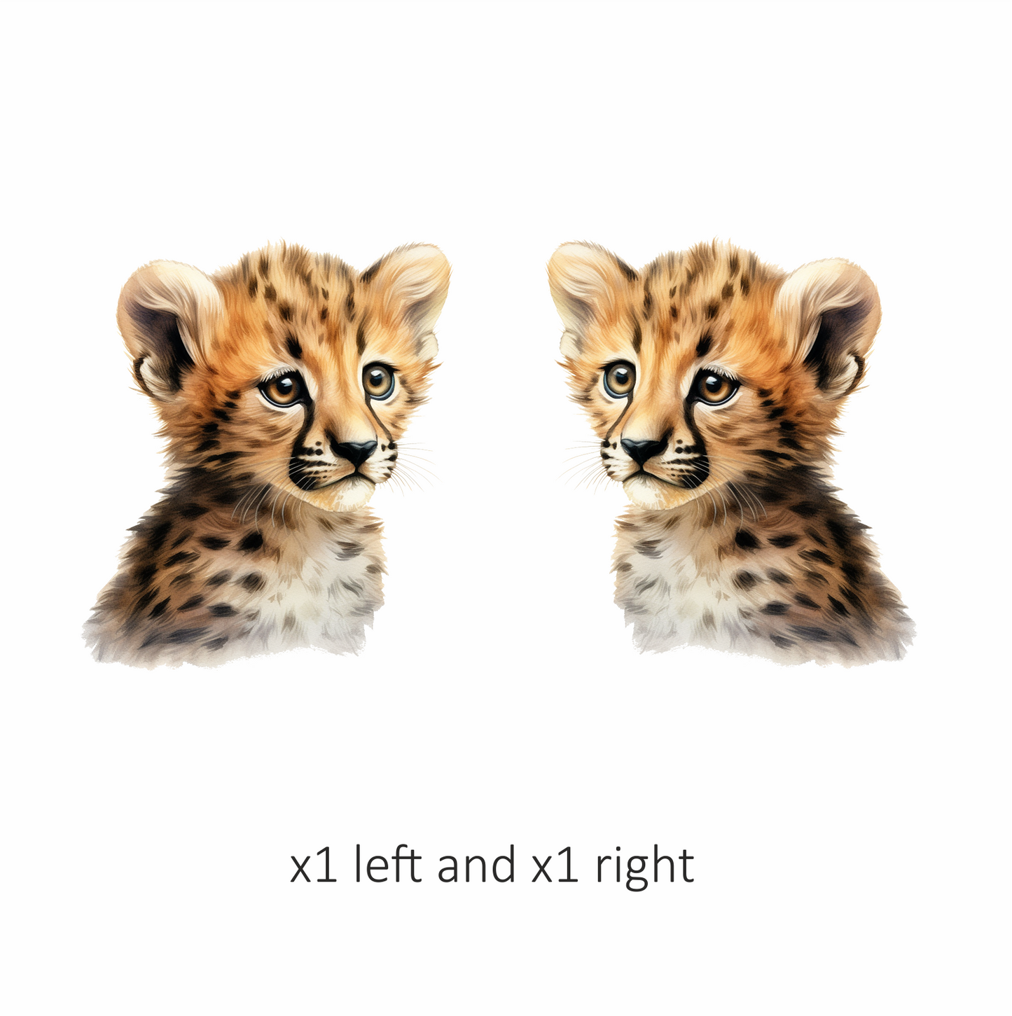 Brown Cheetah Cub With Black Spots Vinyl Sticker Decal