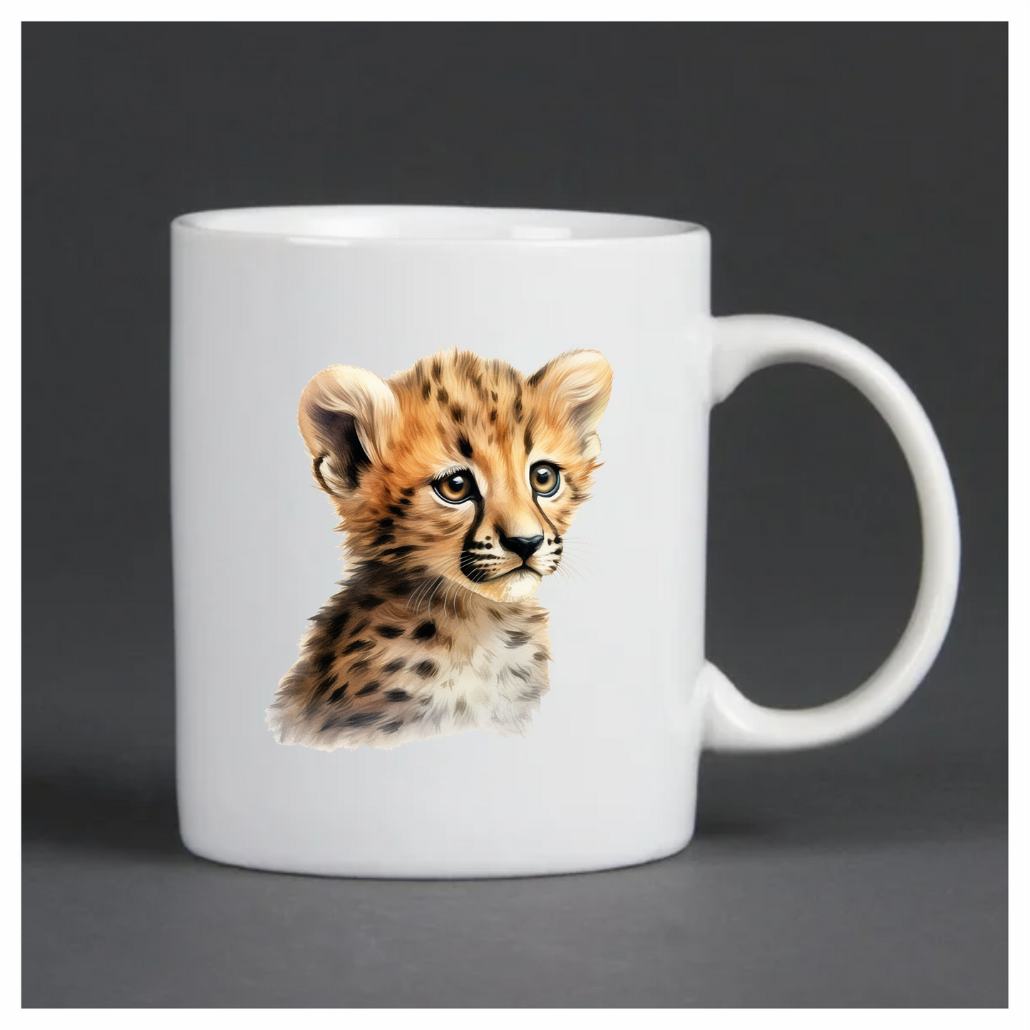 Brown Cheetah Cub With Black Spots Vinyl Sticker Decal
