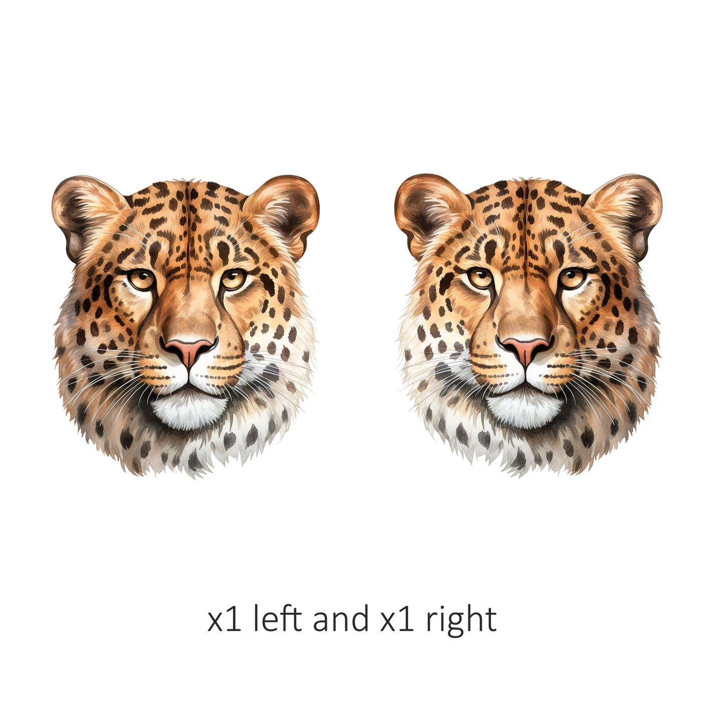 Brown Leopard Face With Black Spots Vinyl Sticker Decal