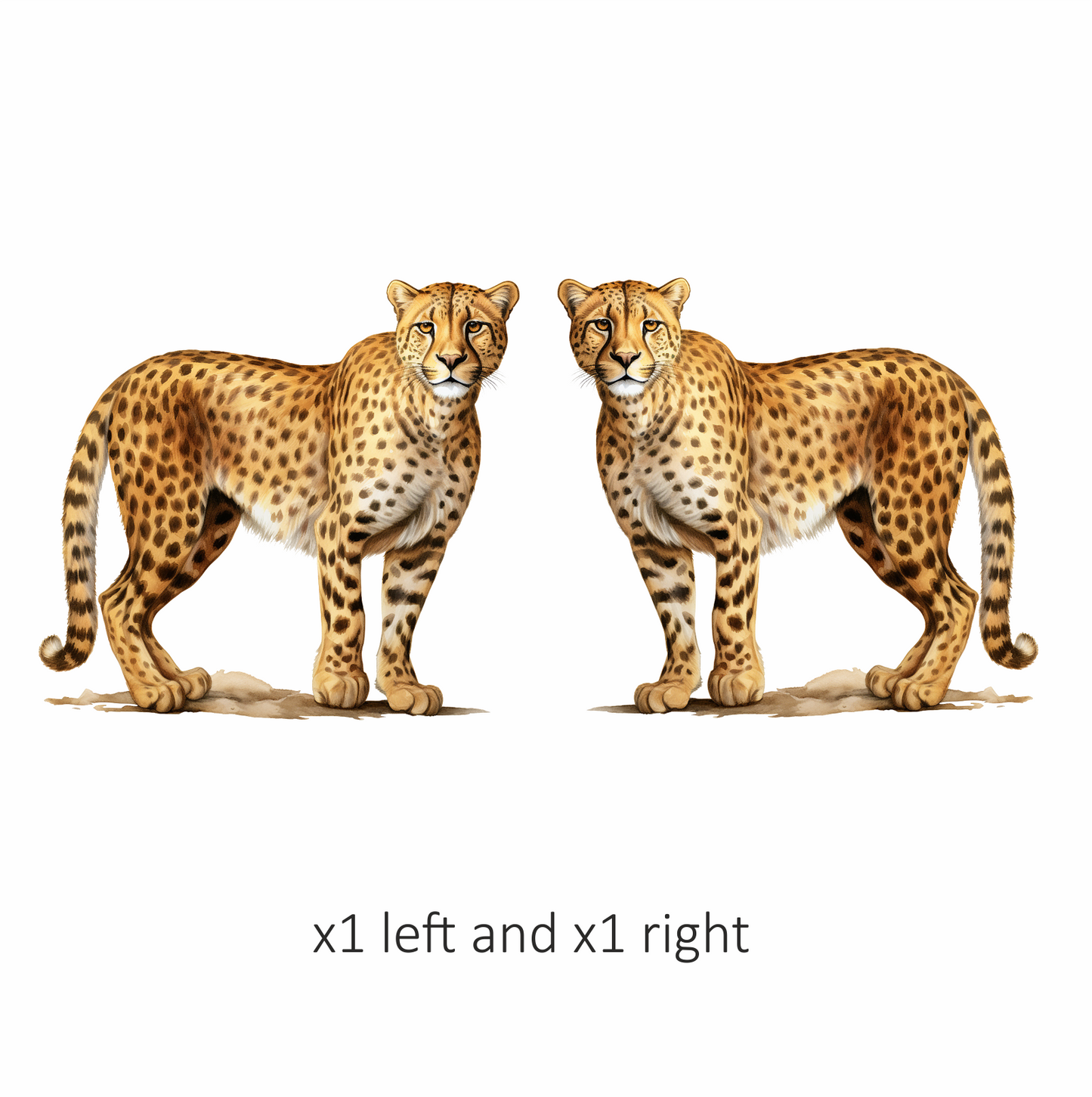 Brown Cheetah With Black Body Spots Vinyl Sticker Decal