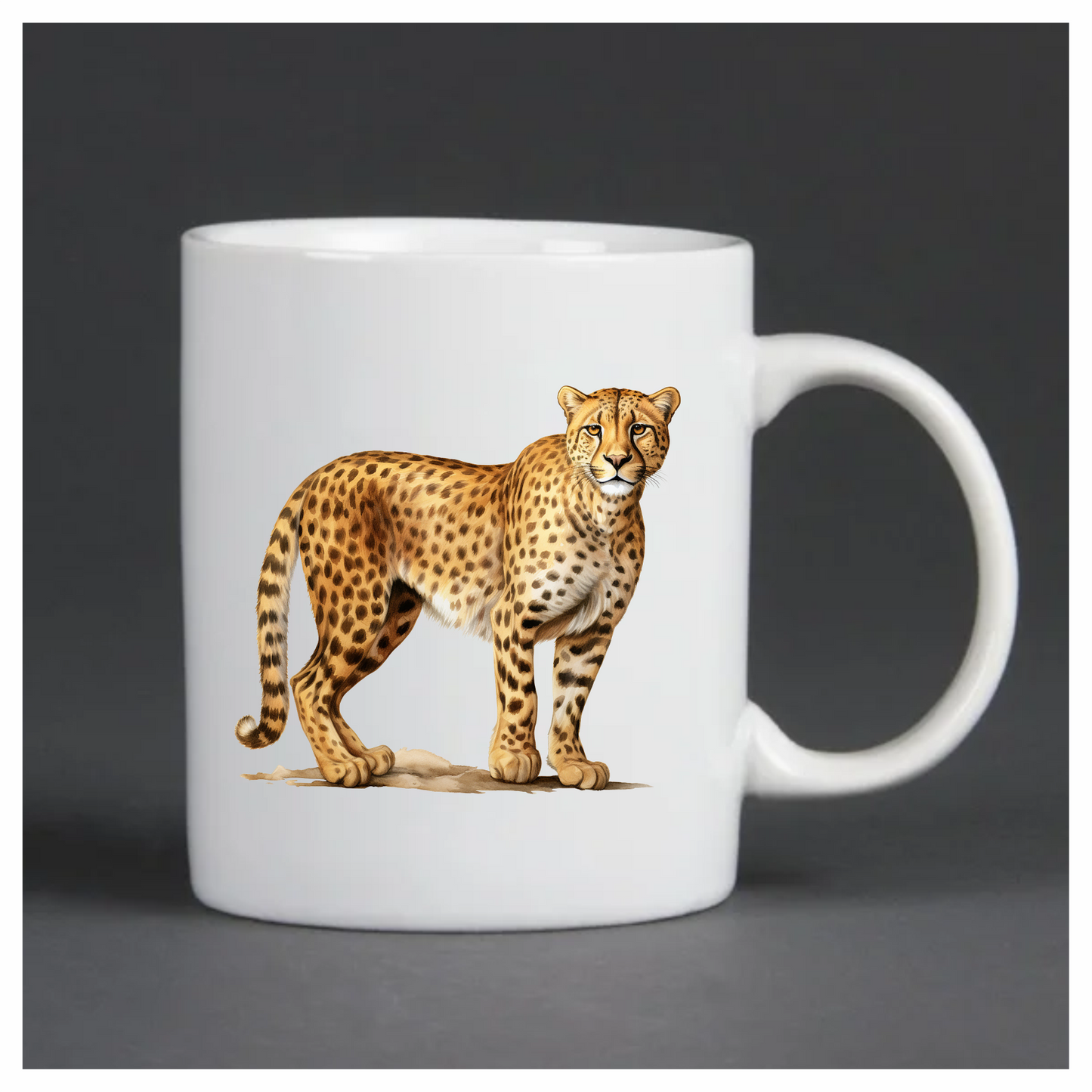 Brown Cheetah With Black Body Spots Vinyl Sticker Decal