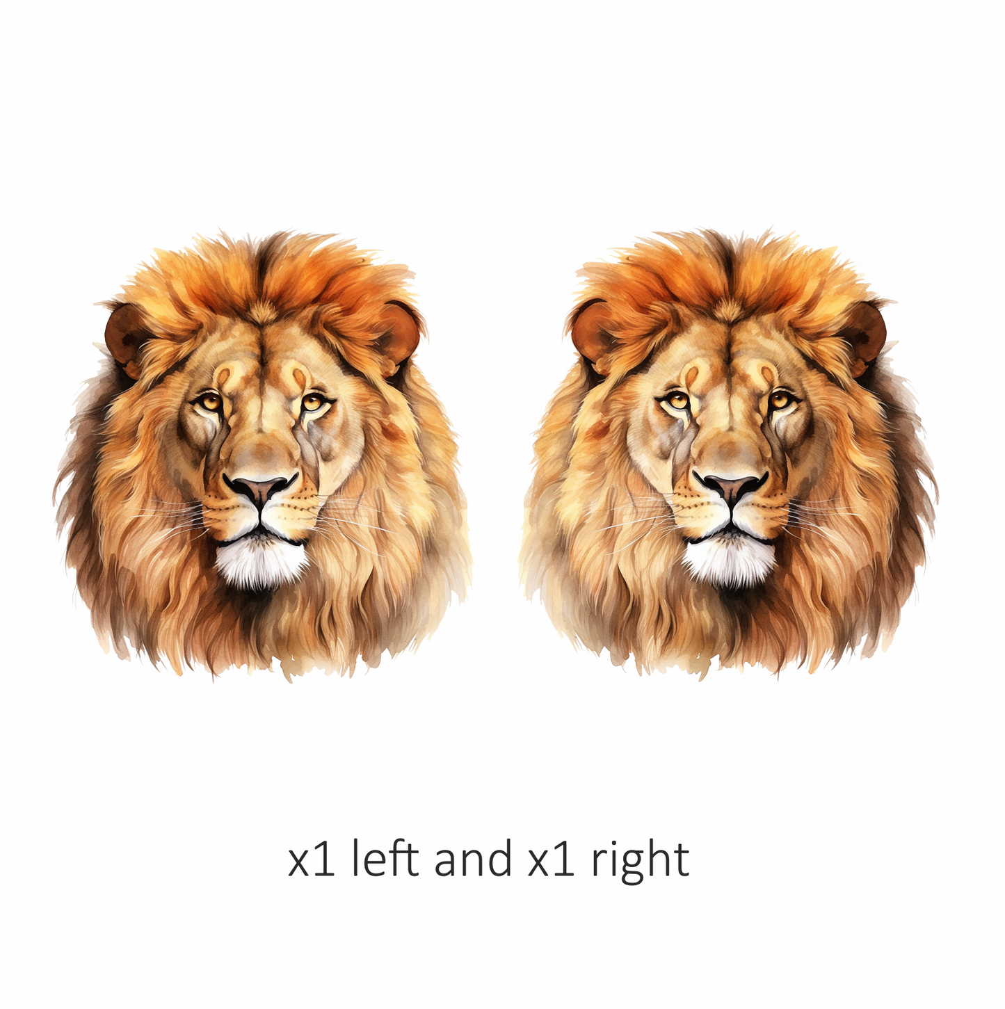 Brown Lion Face With Large Mane Vinyl Sticker Decal