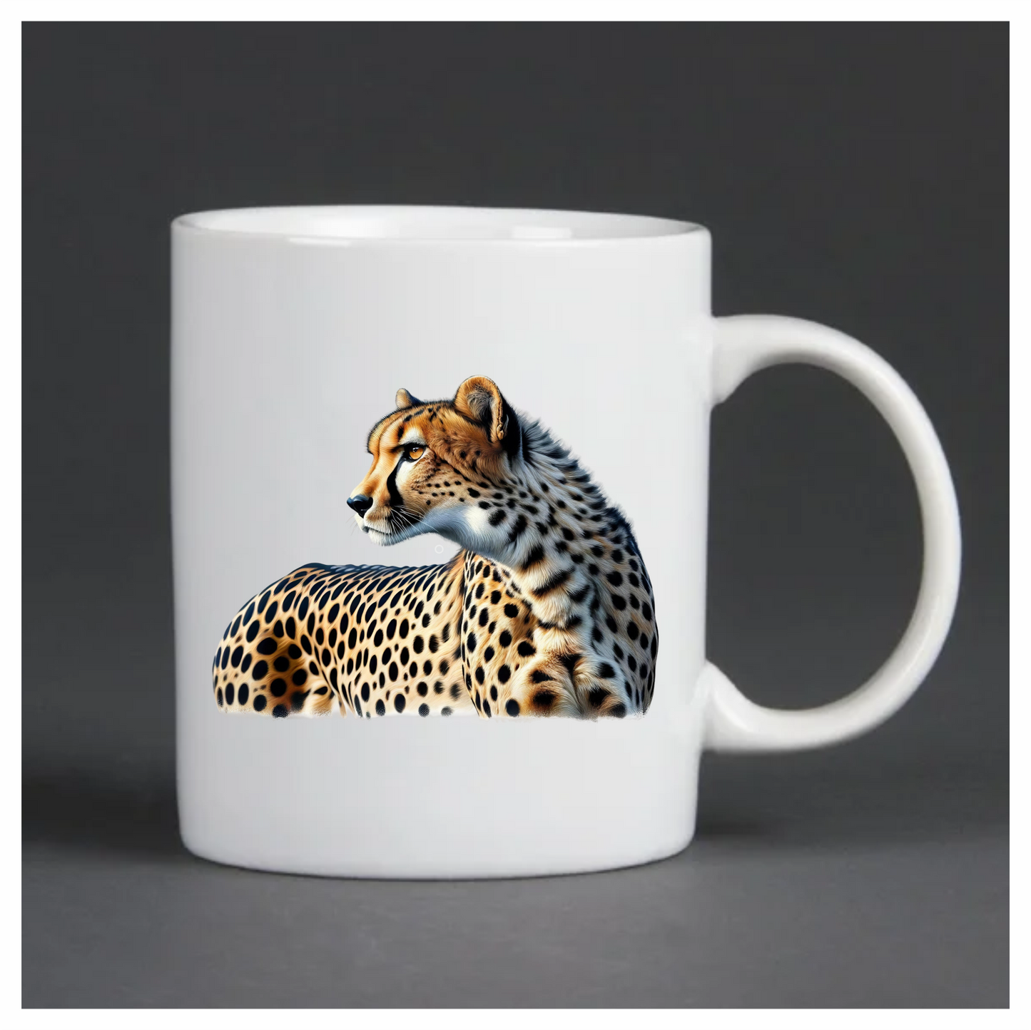 Golden Cheetah Resting Looking To Side Vinyl Sticker Decal