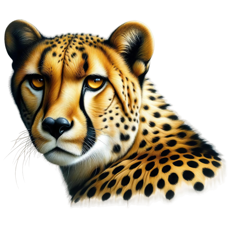Golden Cheetah Face Close Up Portrait Vinyl Sticker Decal