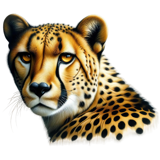 Golden Cheetah Face Close Up Portrait Vinyl Sticker Decal