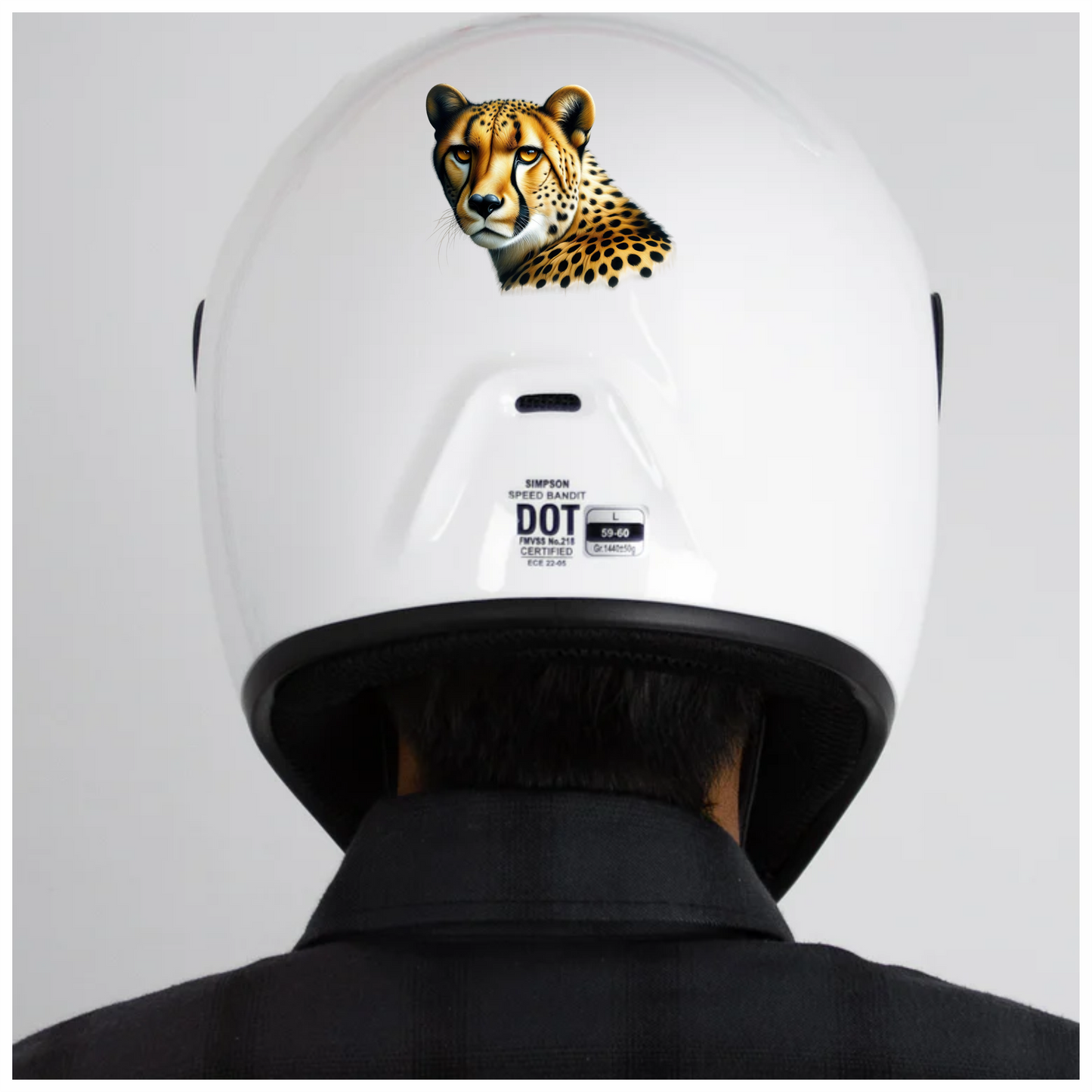 Golden Cheetah Face Close Up Portrait Vinyl Sticker Decal