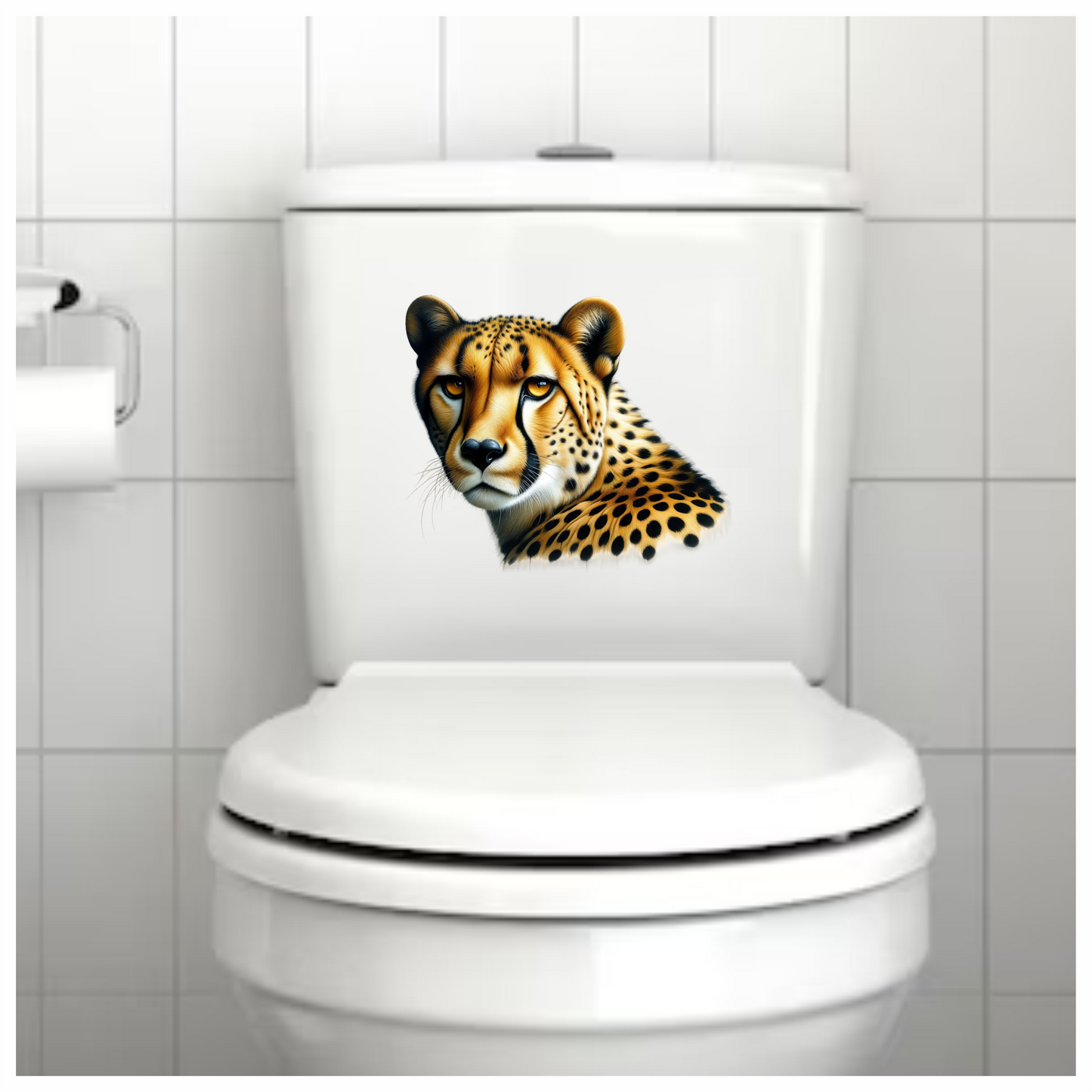 Golden Cheetah Face Close Up Portrait Vinyl Sticker Decal