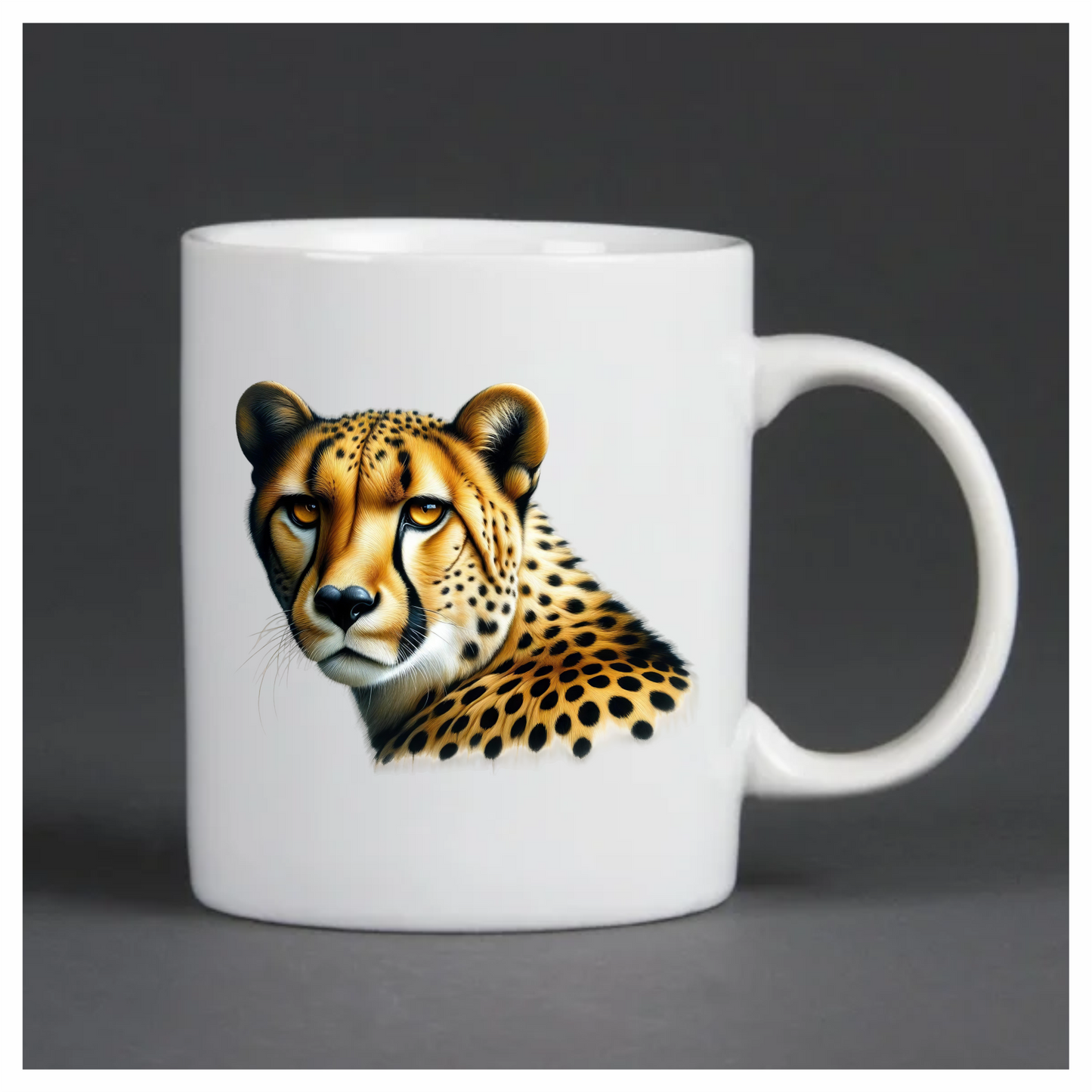 Golden Cheetah Face Close Up Portrait Vinyl Sticker Decal