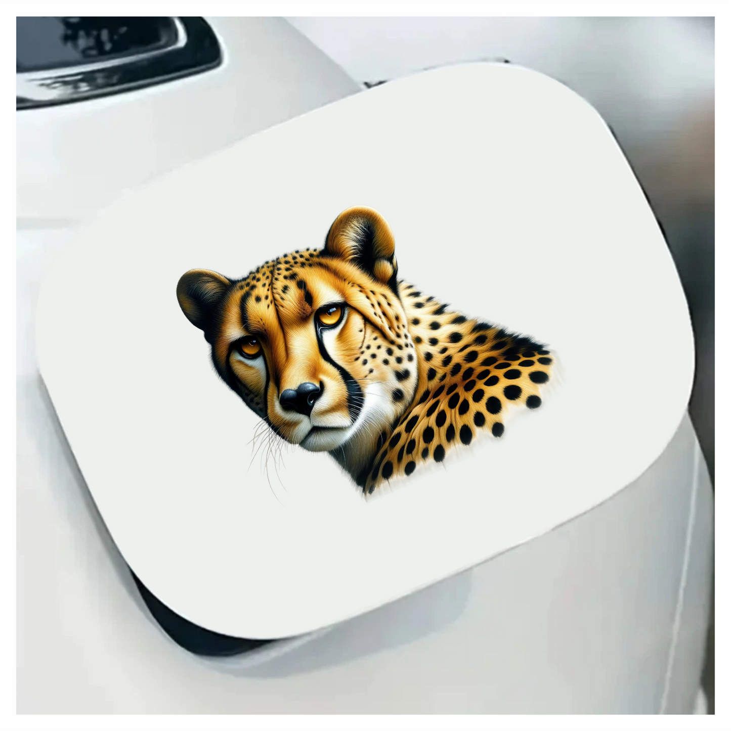 Golden Cheetah Face Close Up Portrait Vinyl Sticker Decal