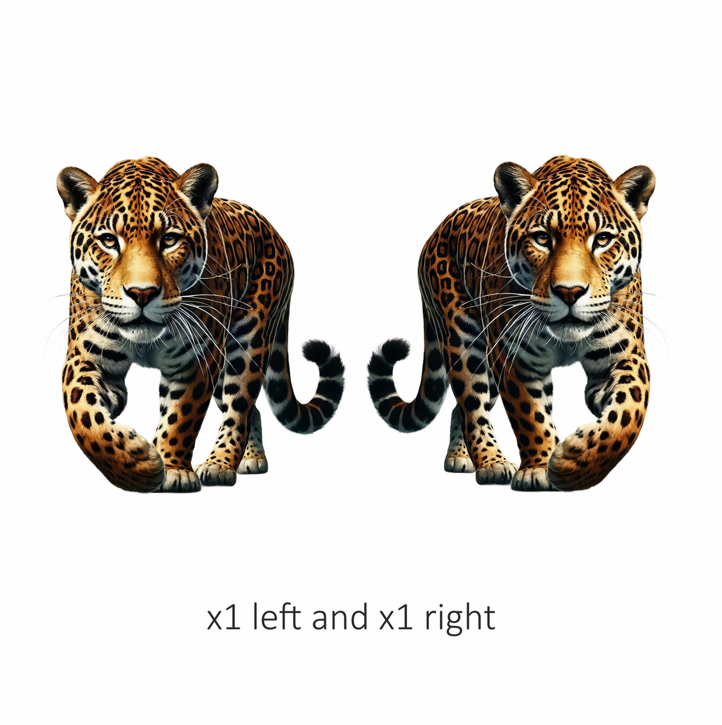 Brown Jaguar Walking Forward Strong Vinyl Sticker Decal
