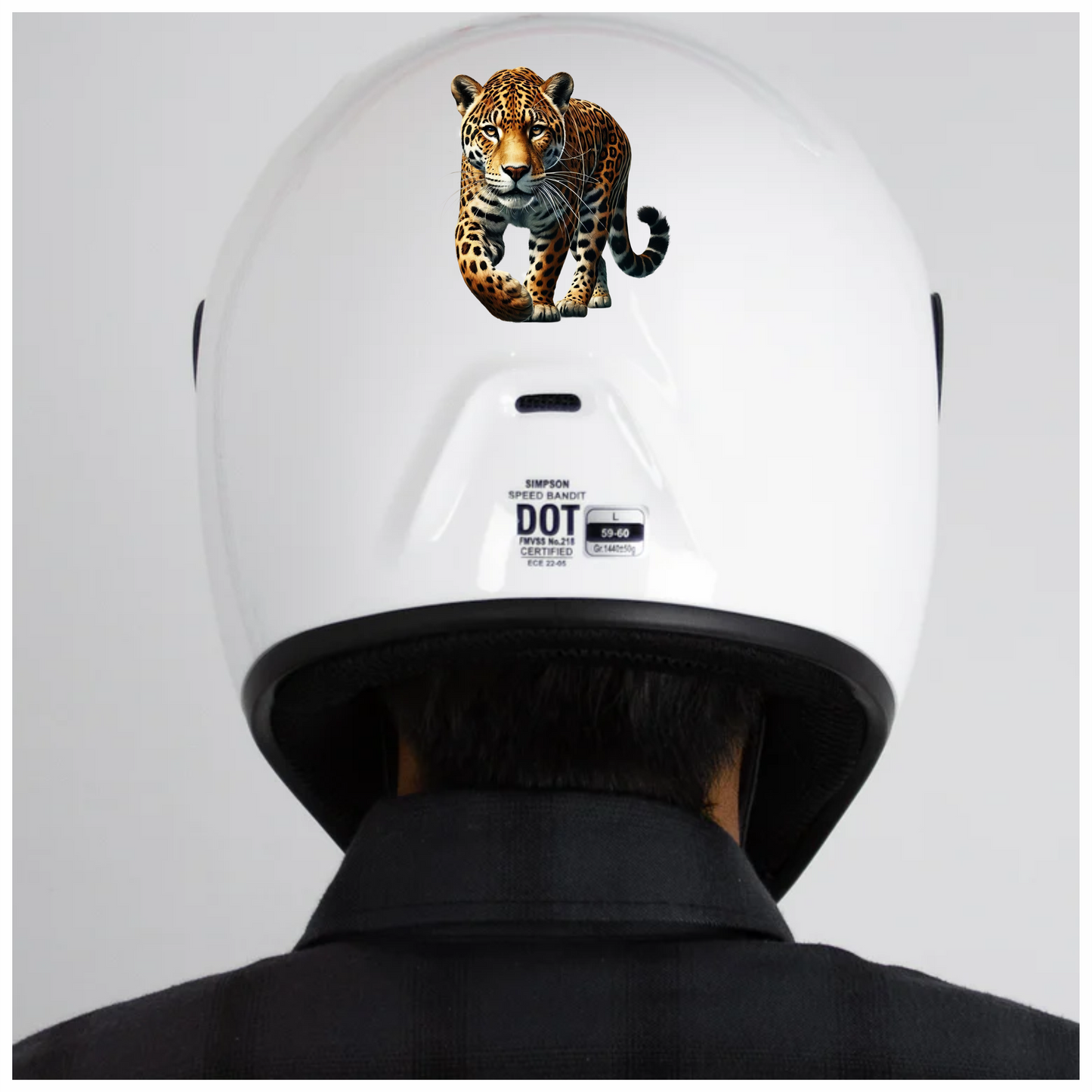 Brown Jaguar Walking Forward Strong Vinyl Sticker Decal