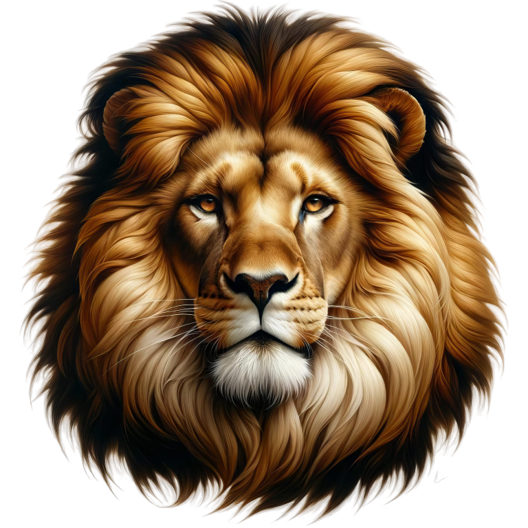 Brown Lion Face Portrait Realistic Vinyl Sticker Decal