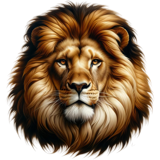 Brown Lion Face Portrait Realistic Vinyl Sticker Decal