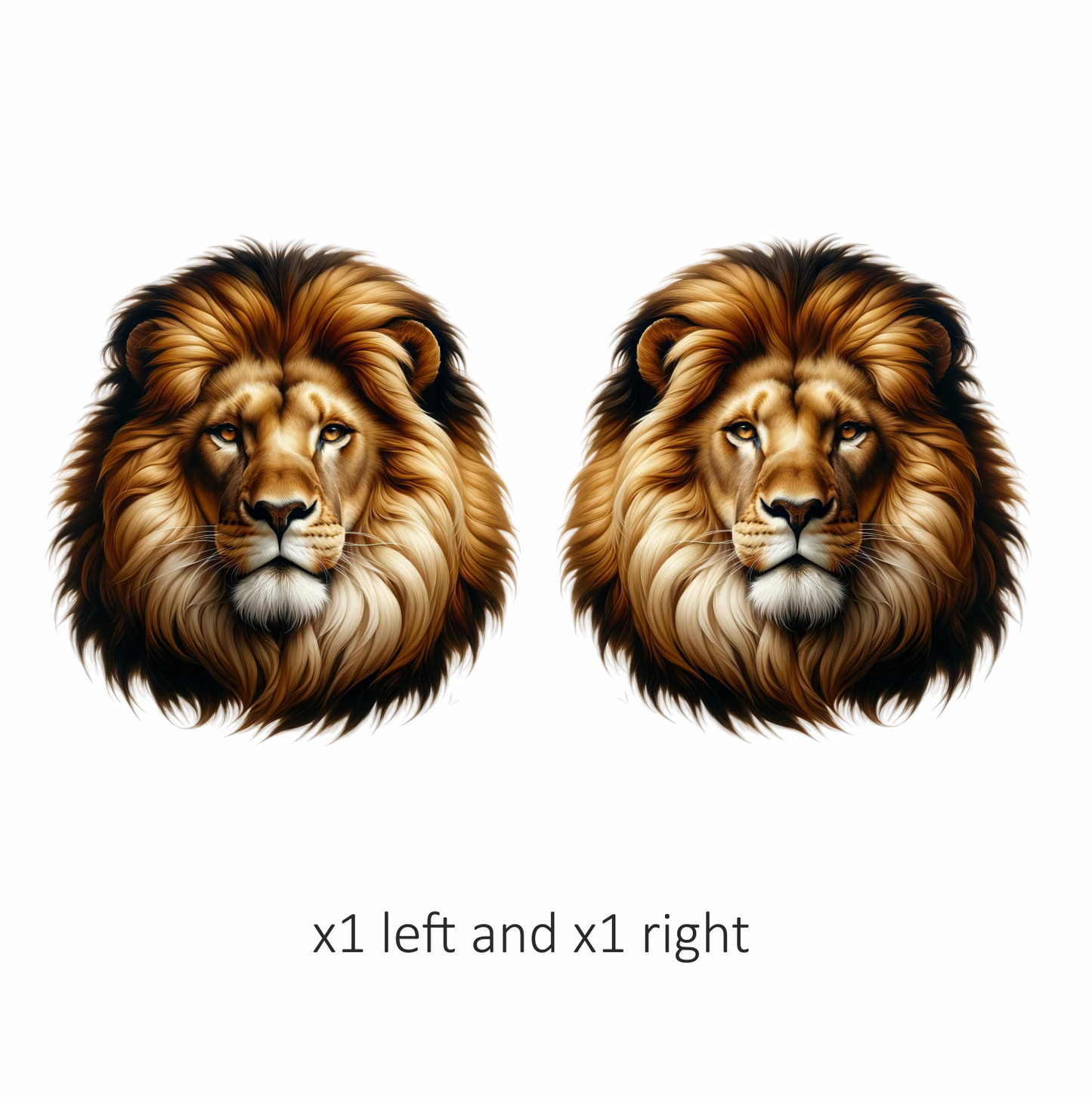 Brown Lion Face Portrait Realistic Vinyl Sticker Decal