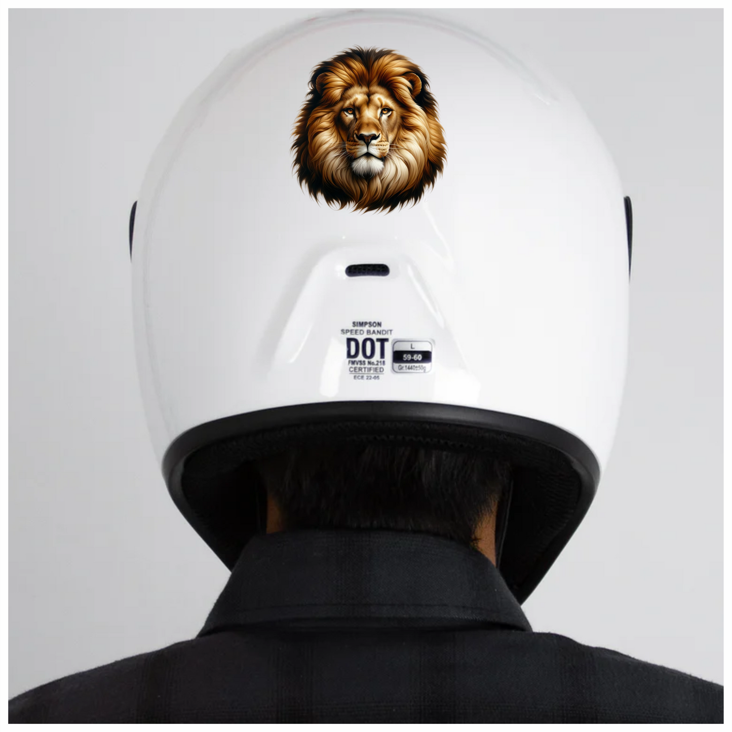 Brown Lion Face Portrait Realistic Vinyl Sticker Decal
