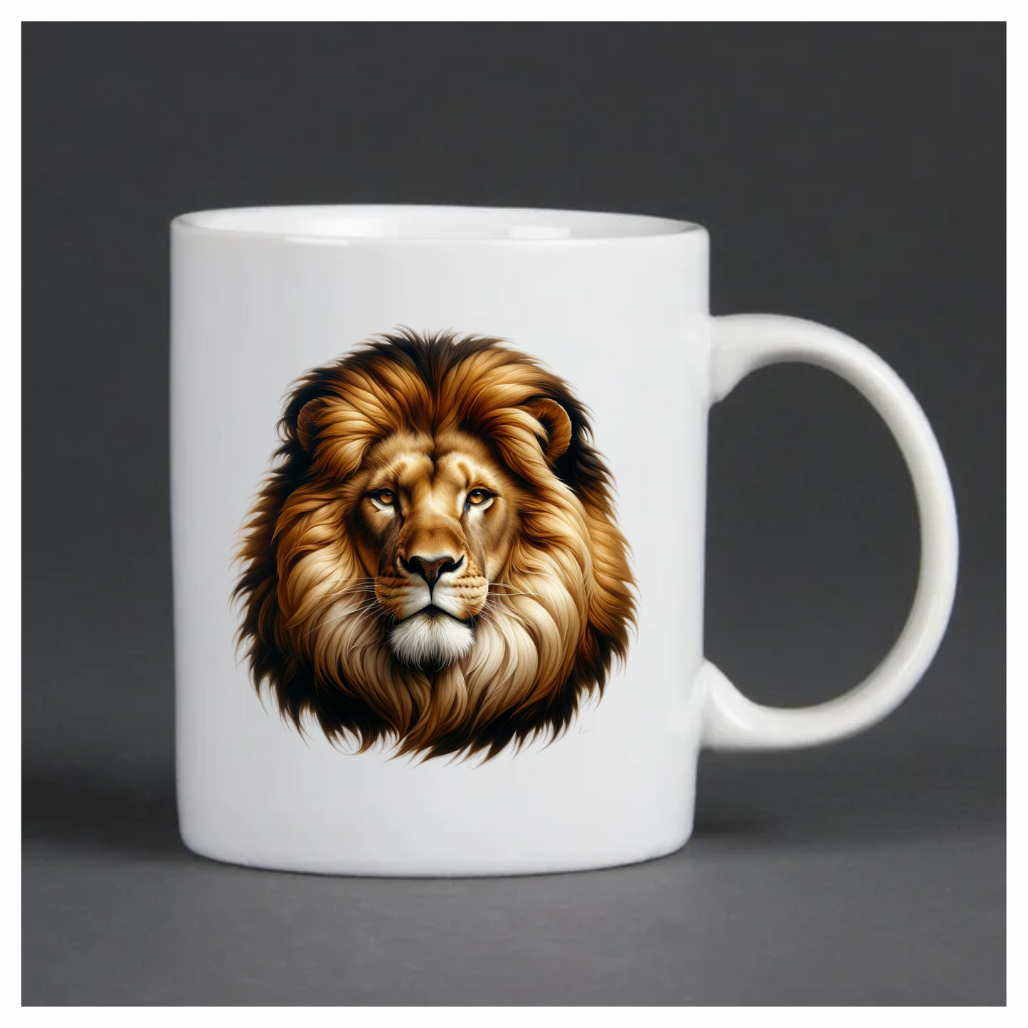 Brown Lion Face Portrait Realistic Vinyl Sticker Decal