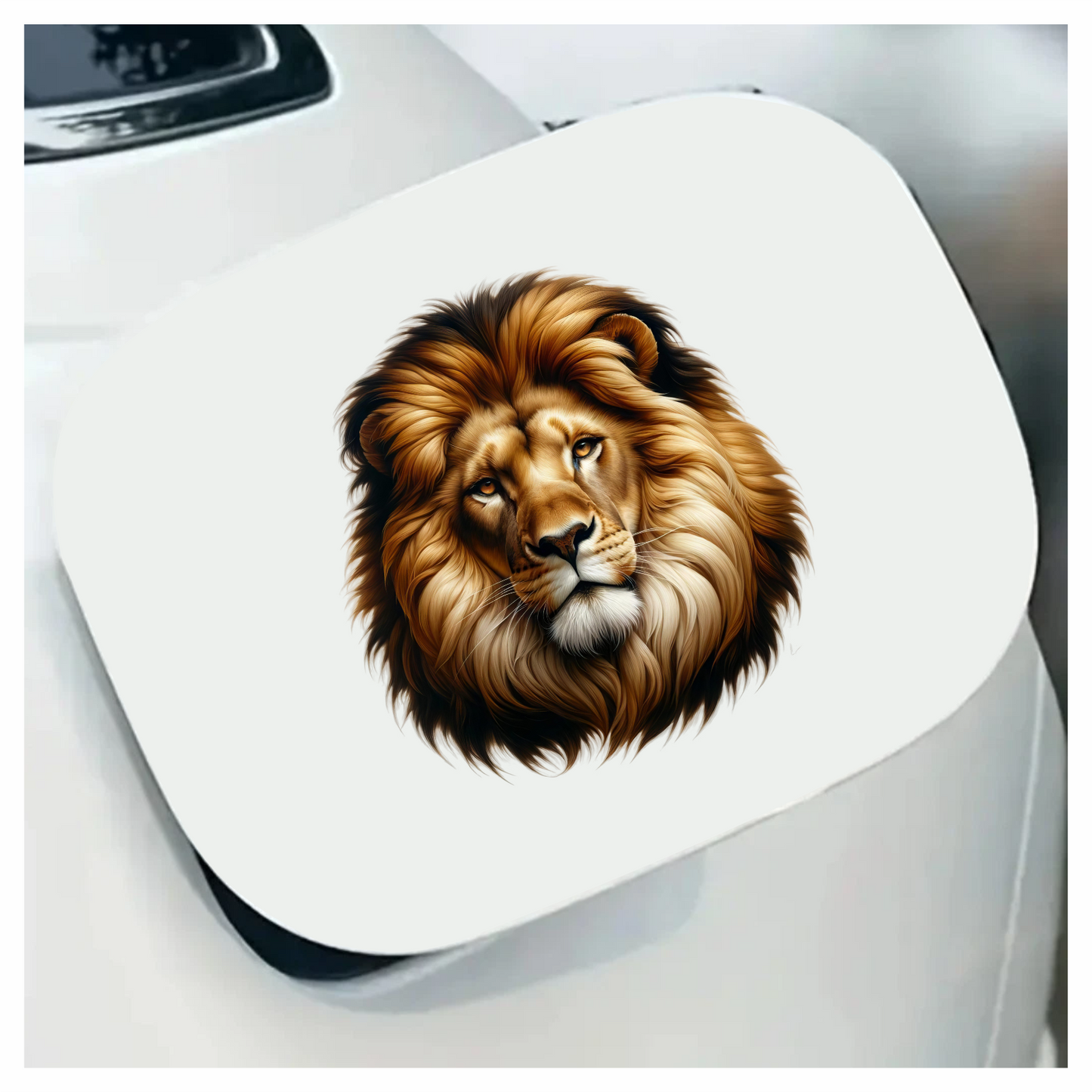 Brown Lion Face Portrait Realistic Vinyl Sticker Decal