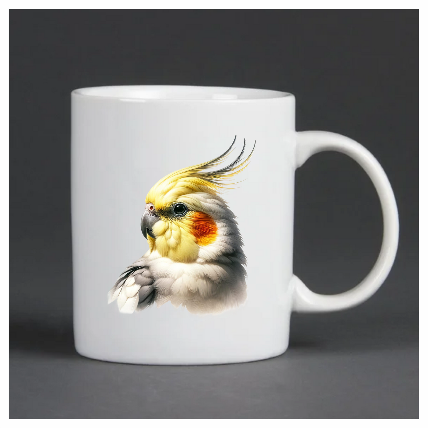 Yellow Cockatiel Parrot With Orange Cheek Vinyl Sticker Decal